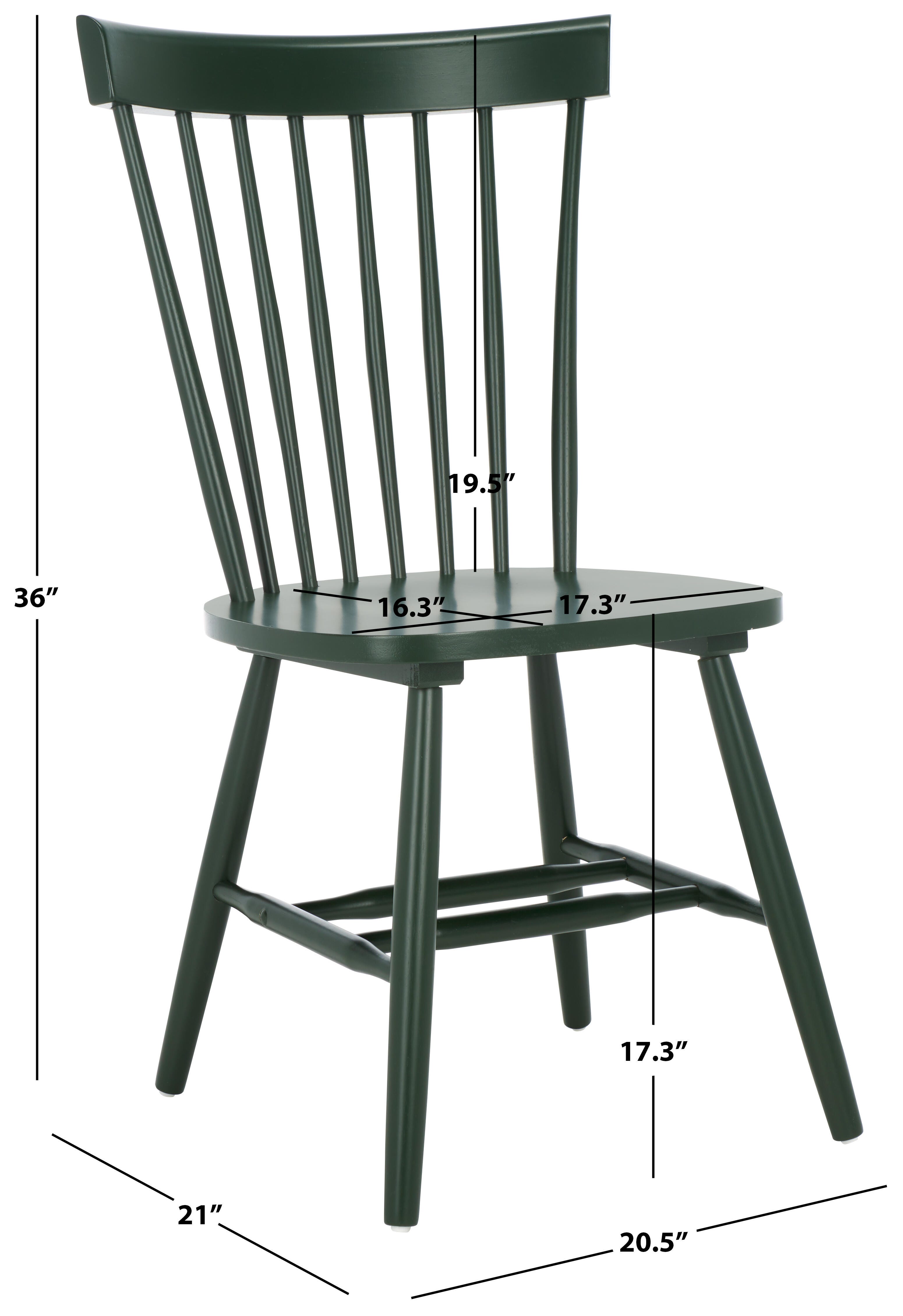 Safavieh Parker Dining Chair (Set of 2), Garden Green, large