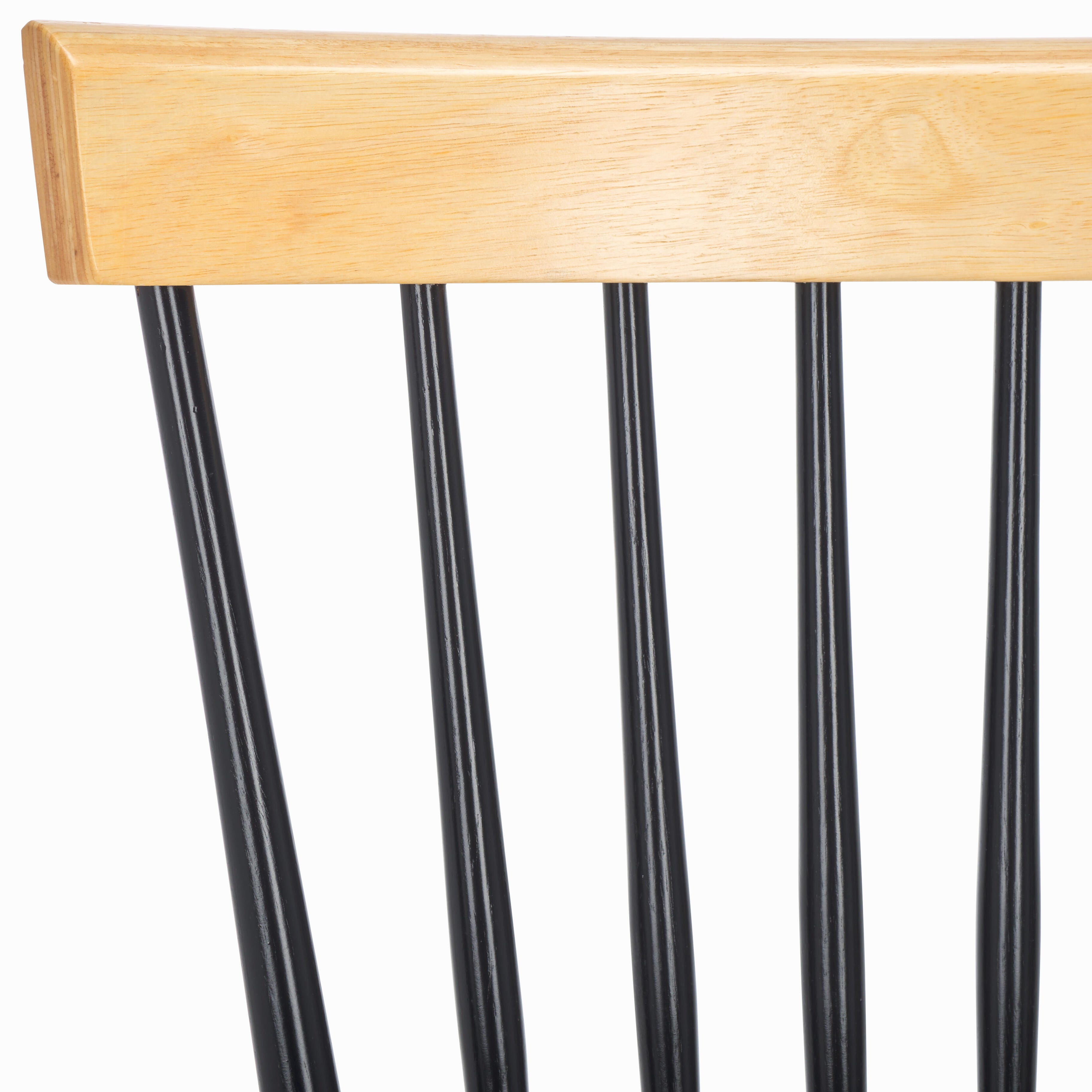 Safavieh Parker Dining Chair (Set of 2), Natural/Black, large