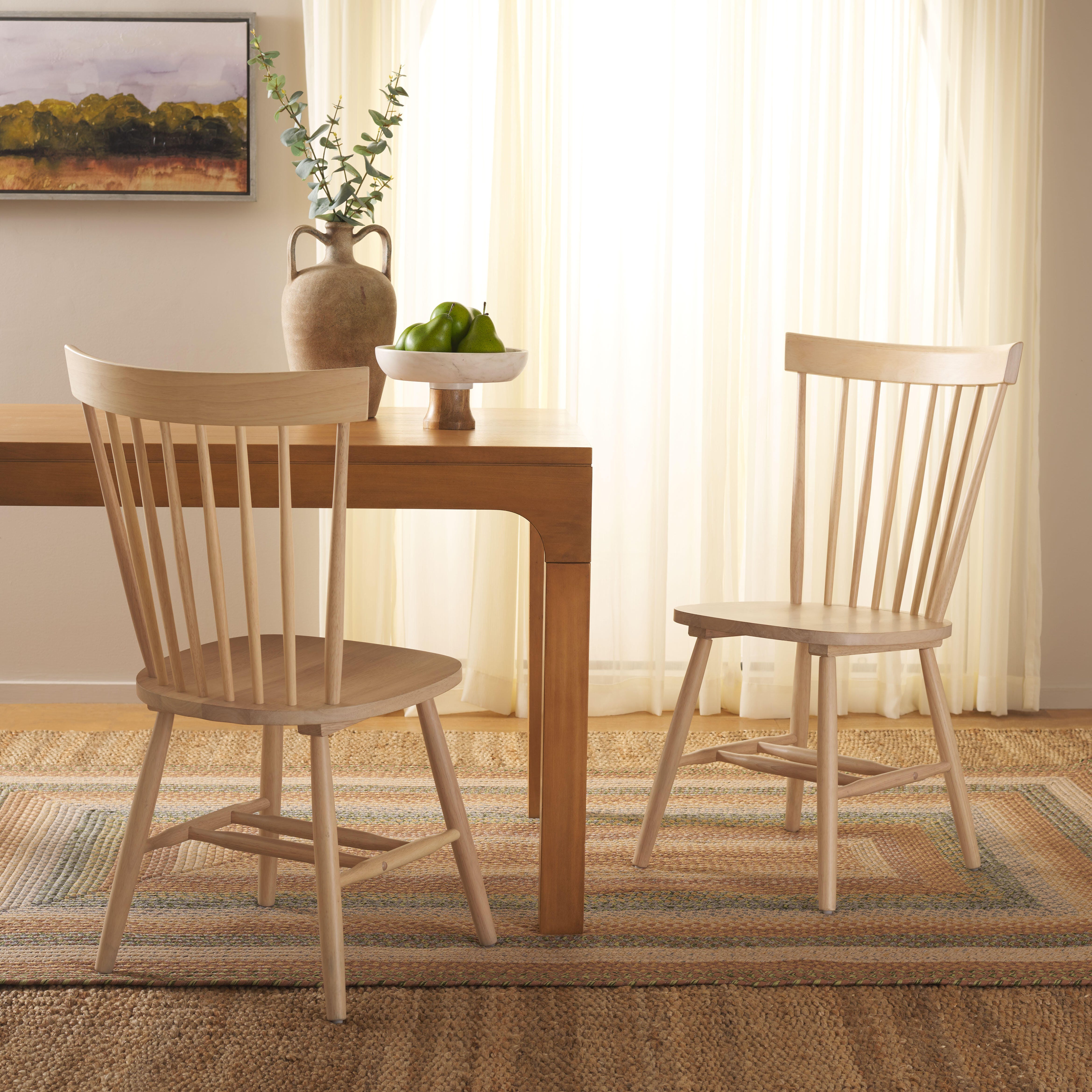 Safavieh Parker Dining Chair (Set of 2), White Washed, large
