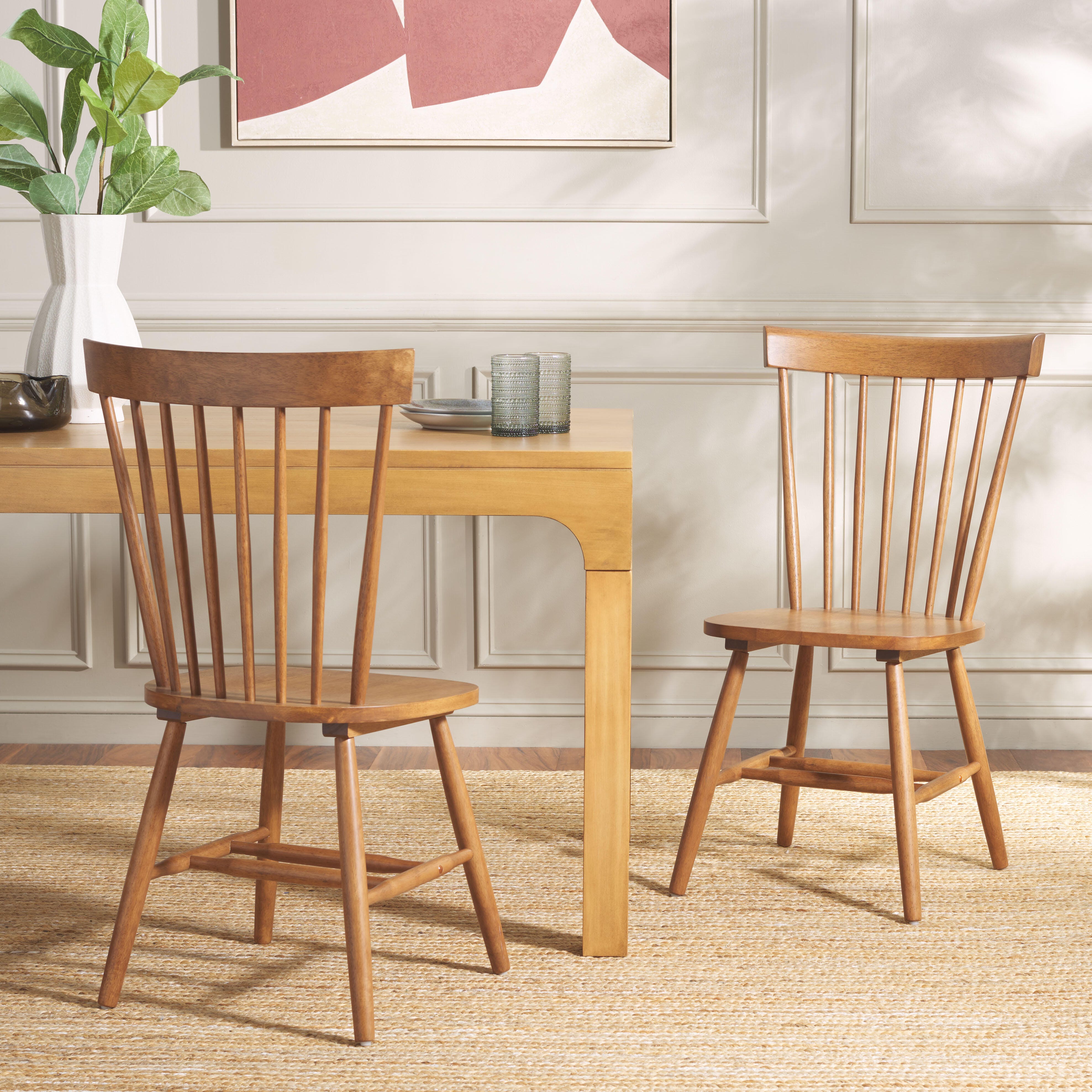 Safavieh Parker Dining Chair (Set of 2), Honey, large