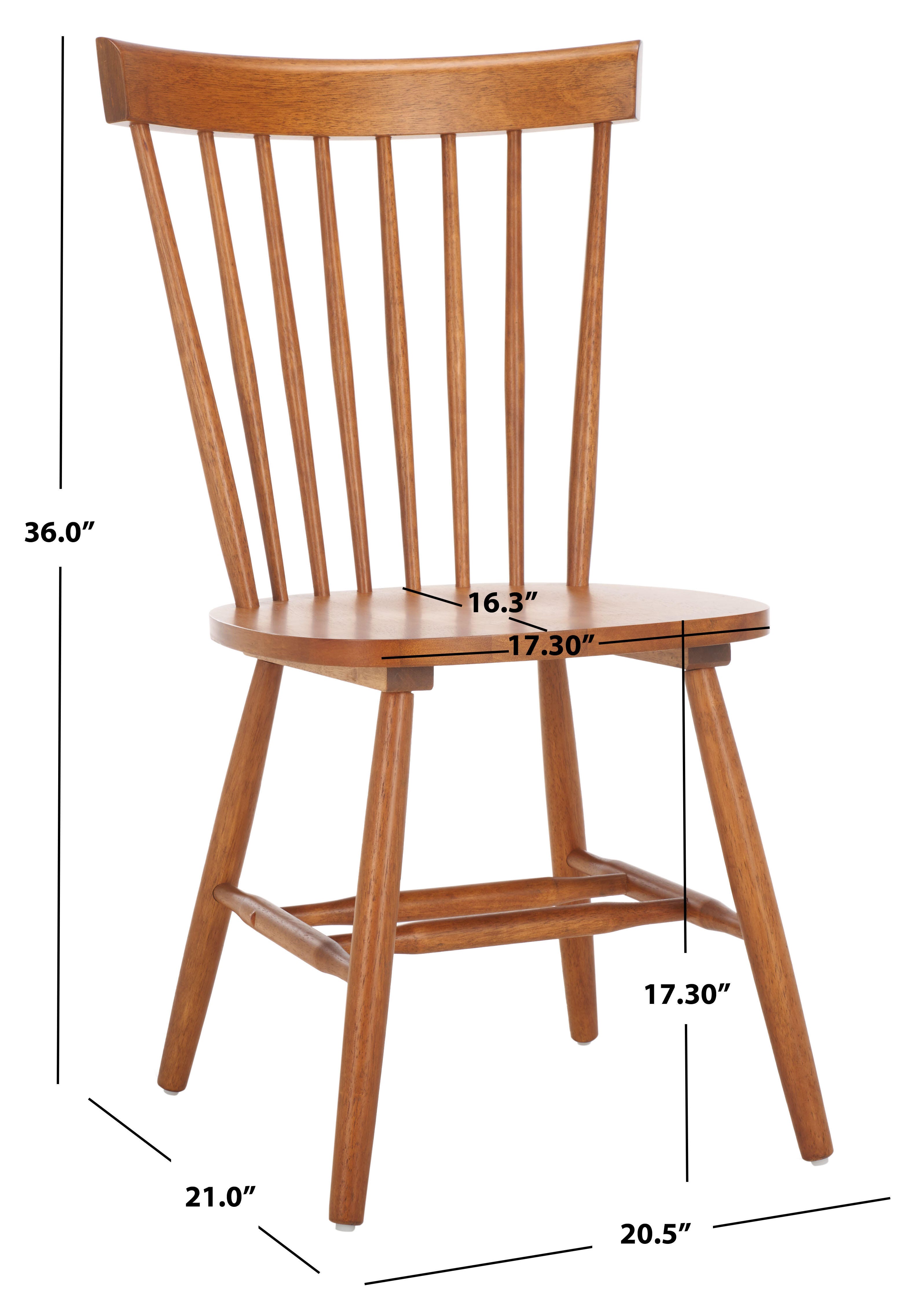 Safavieh Parker Dining Chair (Set of 2), Honey, large