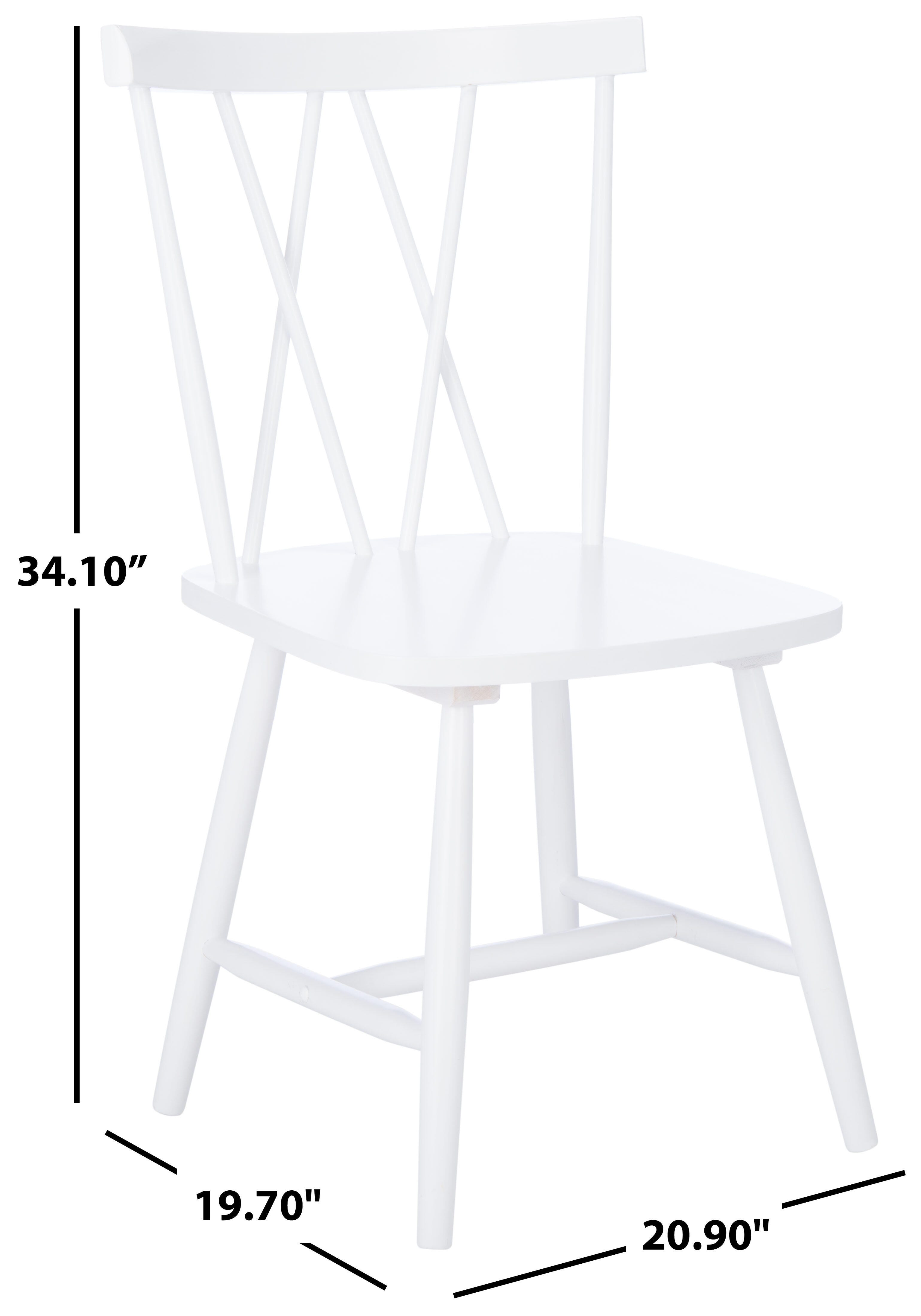 Safavieh Tayten Dining Chair (Set of 2), White, large