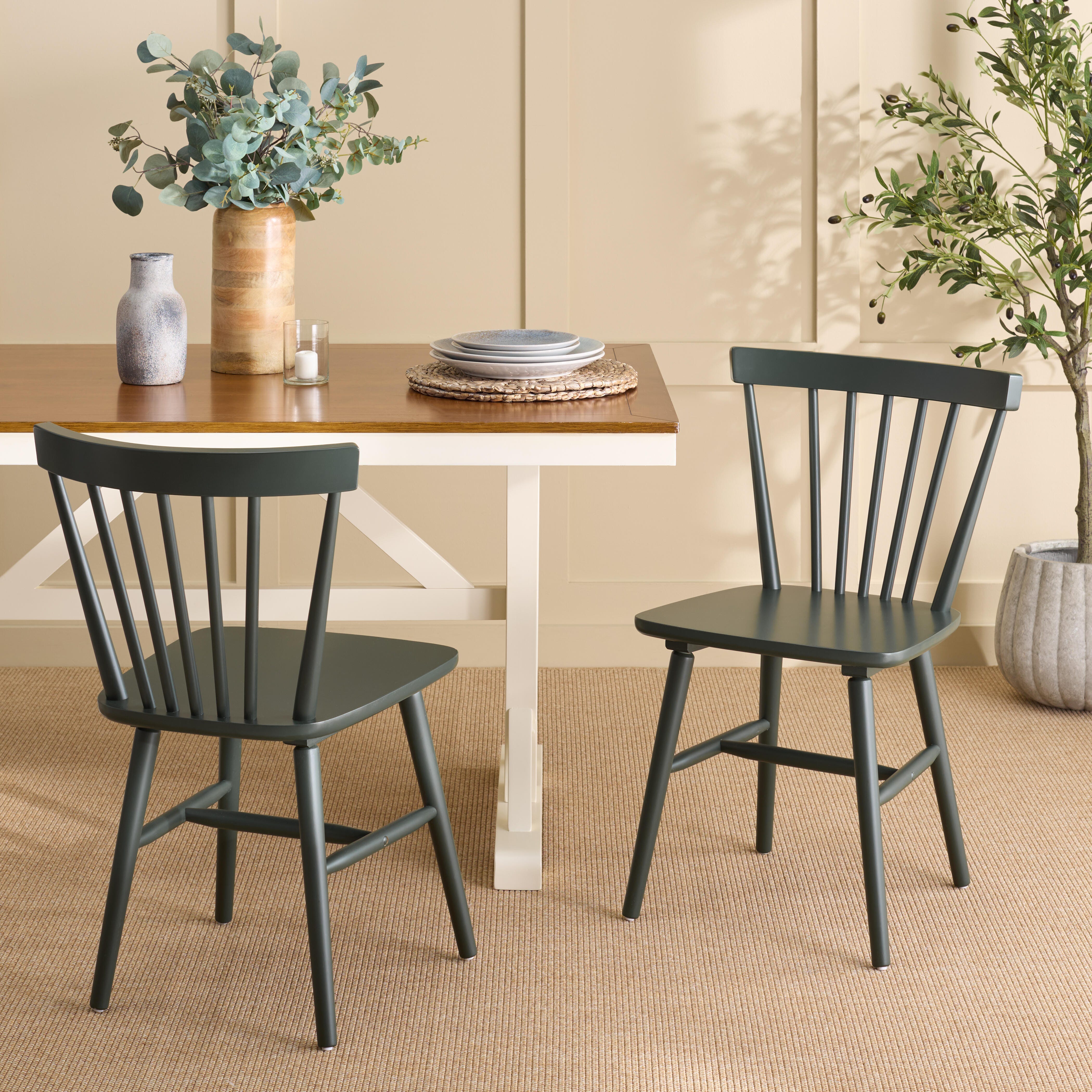 Safavieh Winona Dining Chair (Set of 2), Garden Green, large