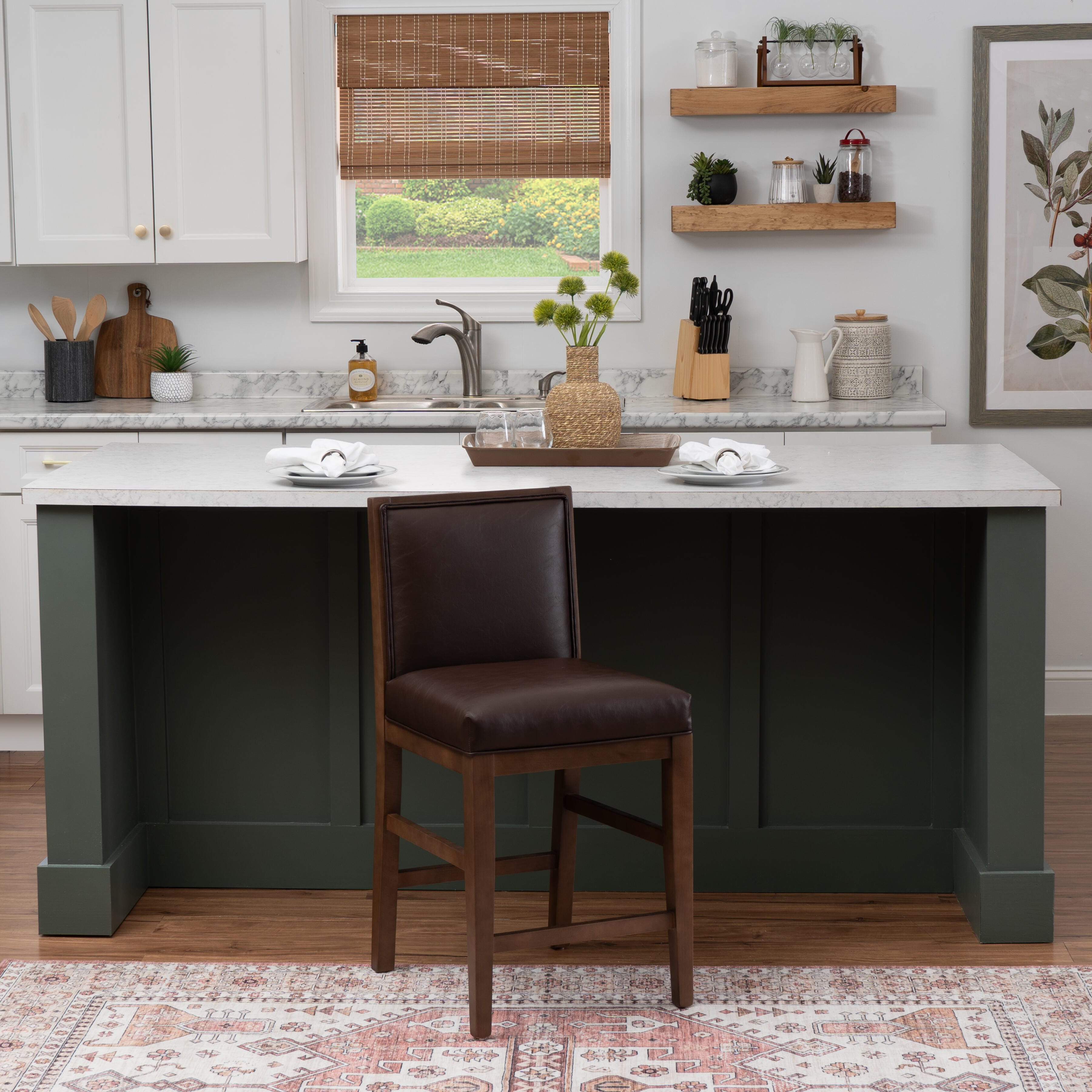 Linon Bobbi Counter Height Bar Stool (Set of 2), , large