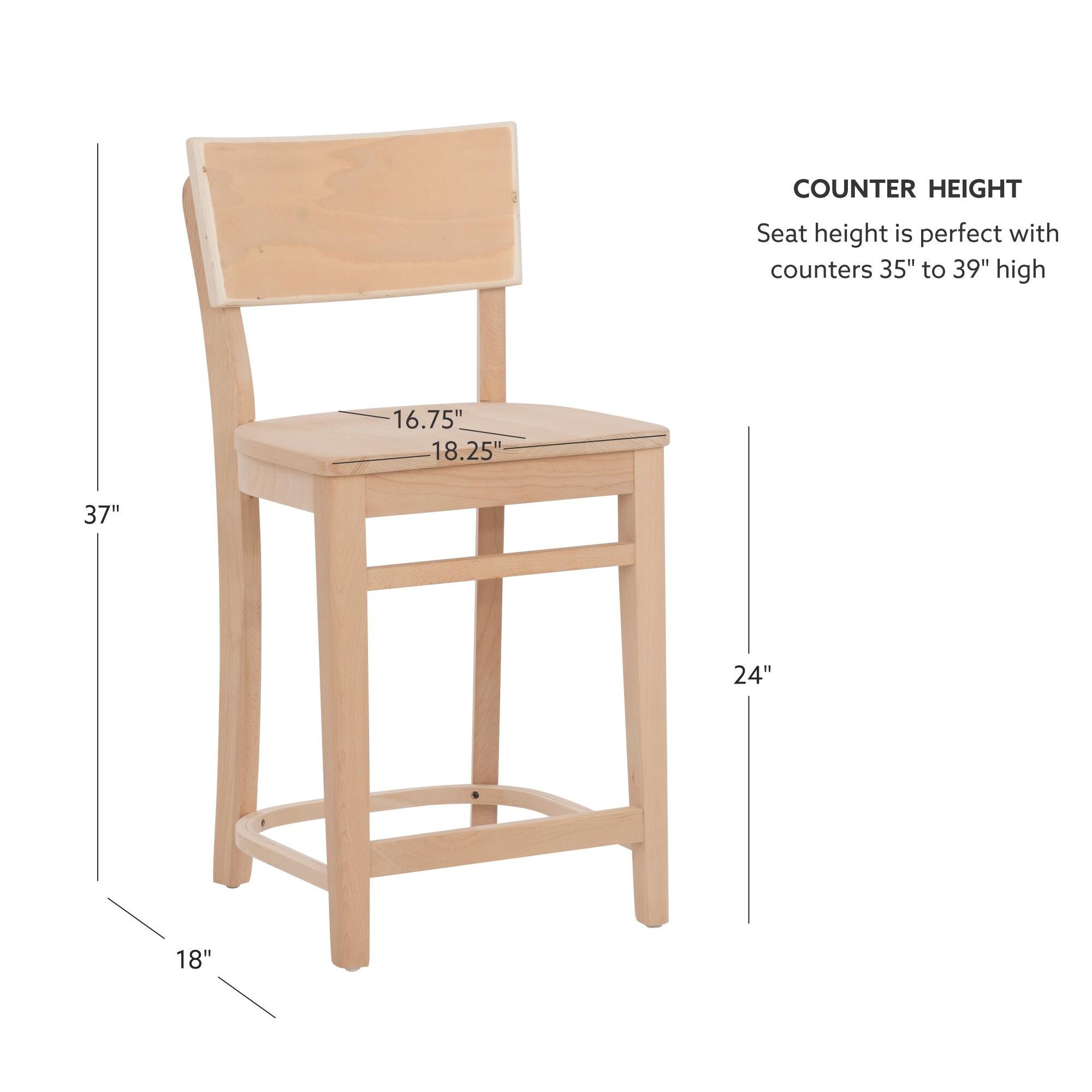 Linon Inez Counter Height Bar Stool (Set of 2), , large