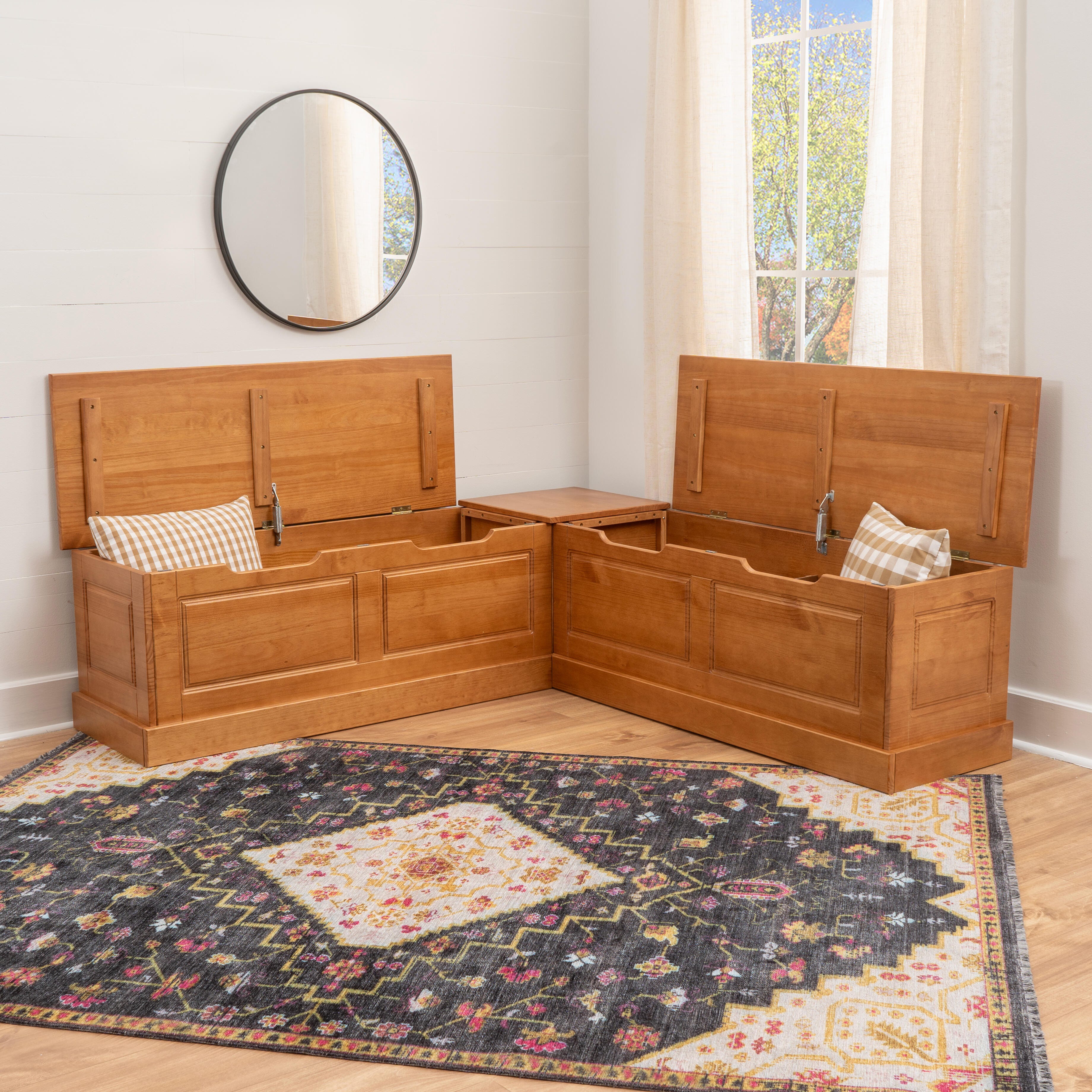 Linon Landin 62" Backless Breakfast Nook, , large