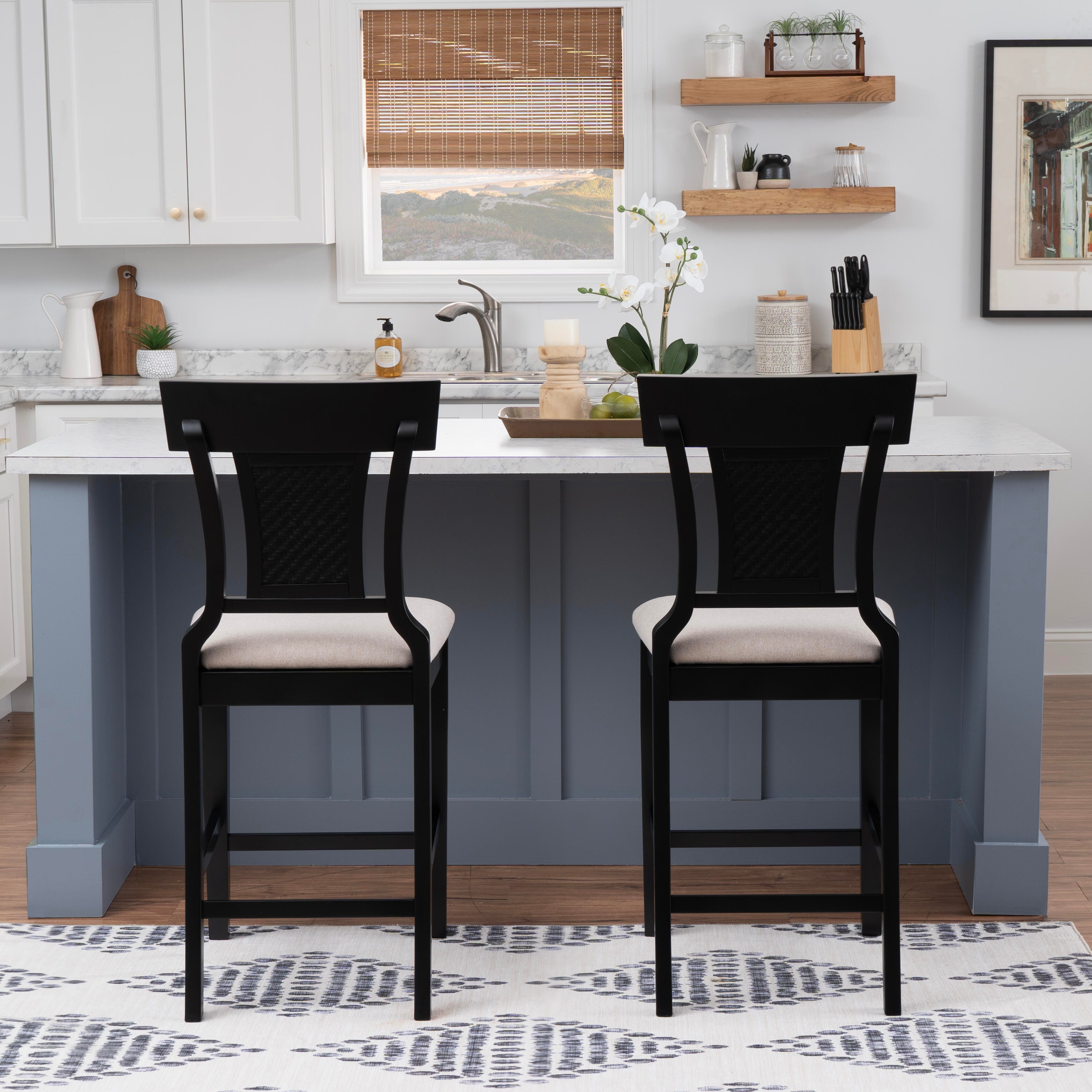 Linon Lina Counter Height Barstool, , large