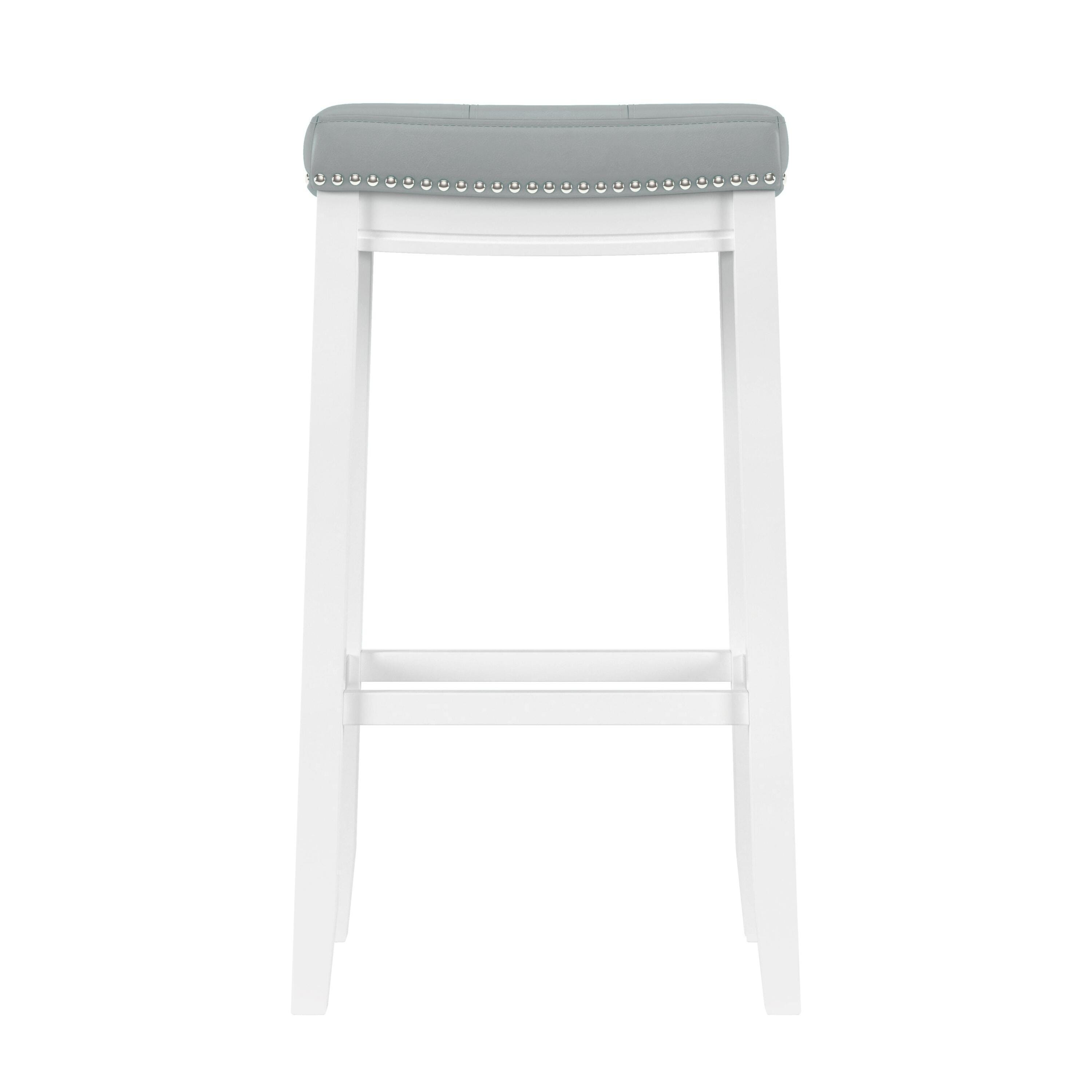 Linon Claridge Bar Height Bar Stool, Gray, large