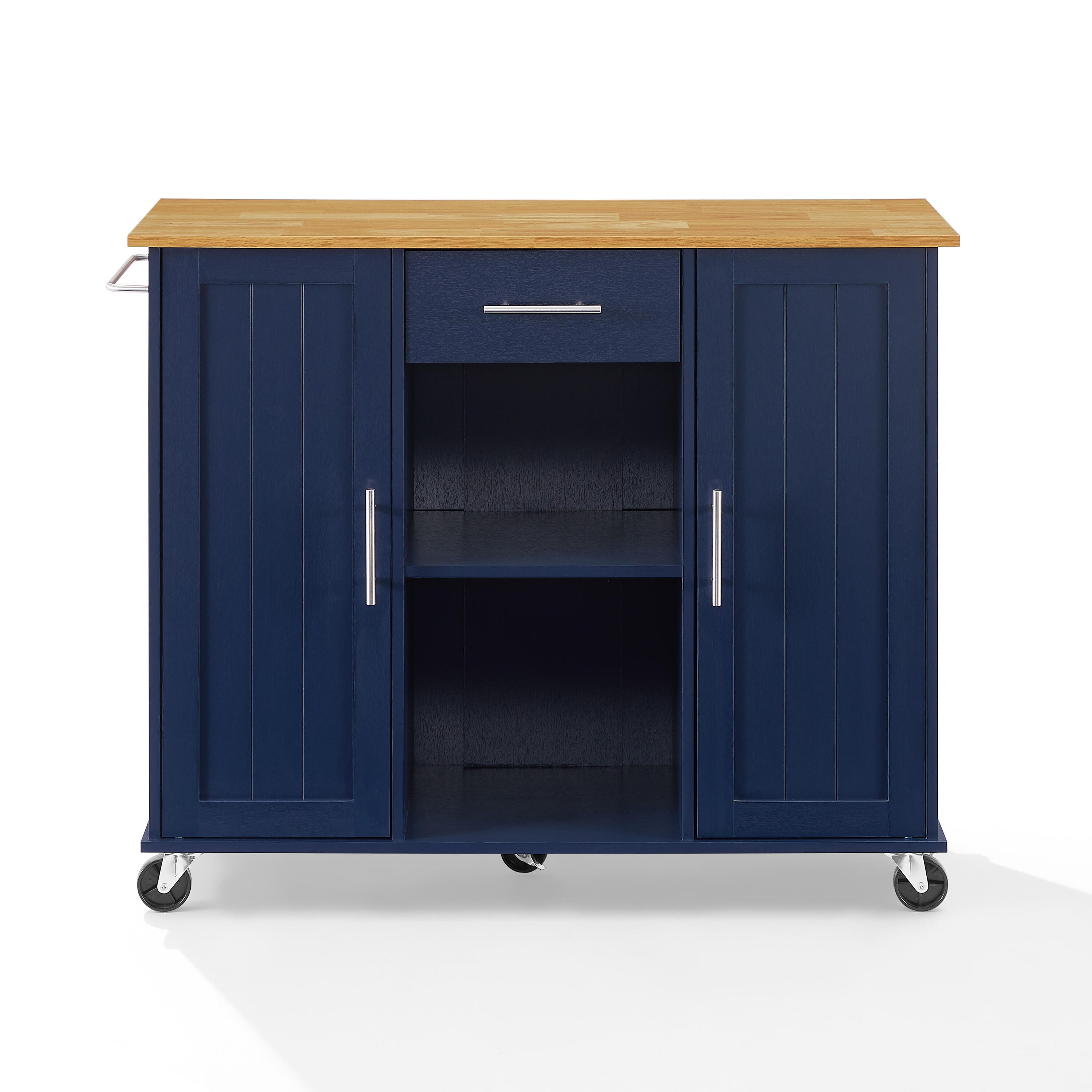 Crosley Furniture Stella Kitchen Cart, Navy, large