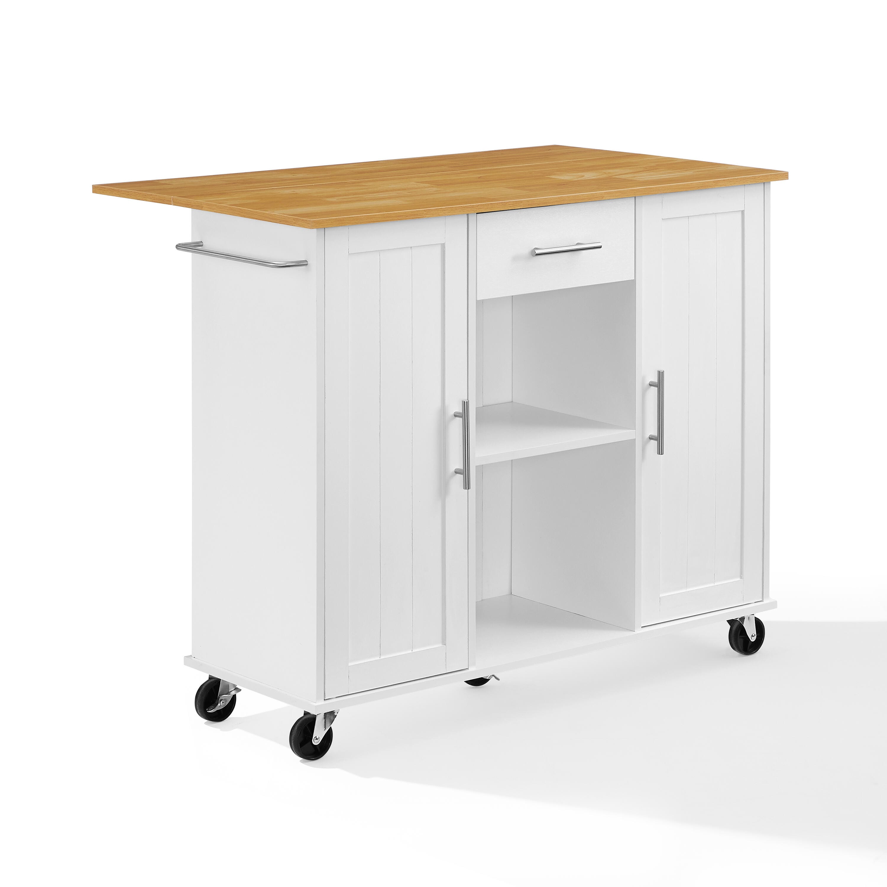 Crosley Furniture Stella Kitchen Cart, White, large