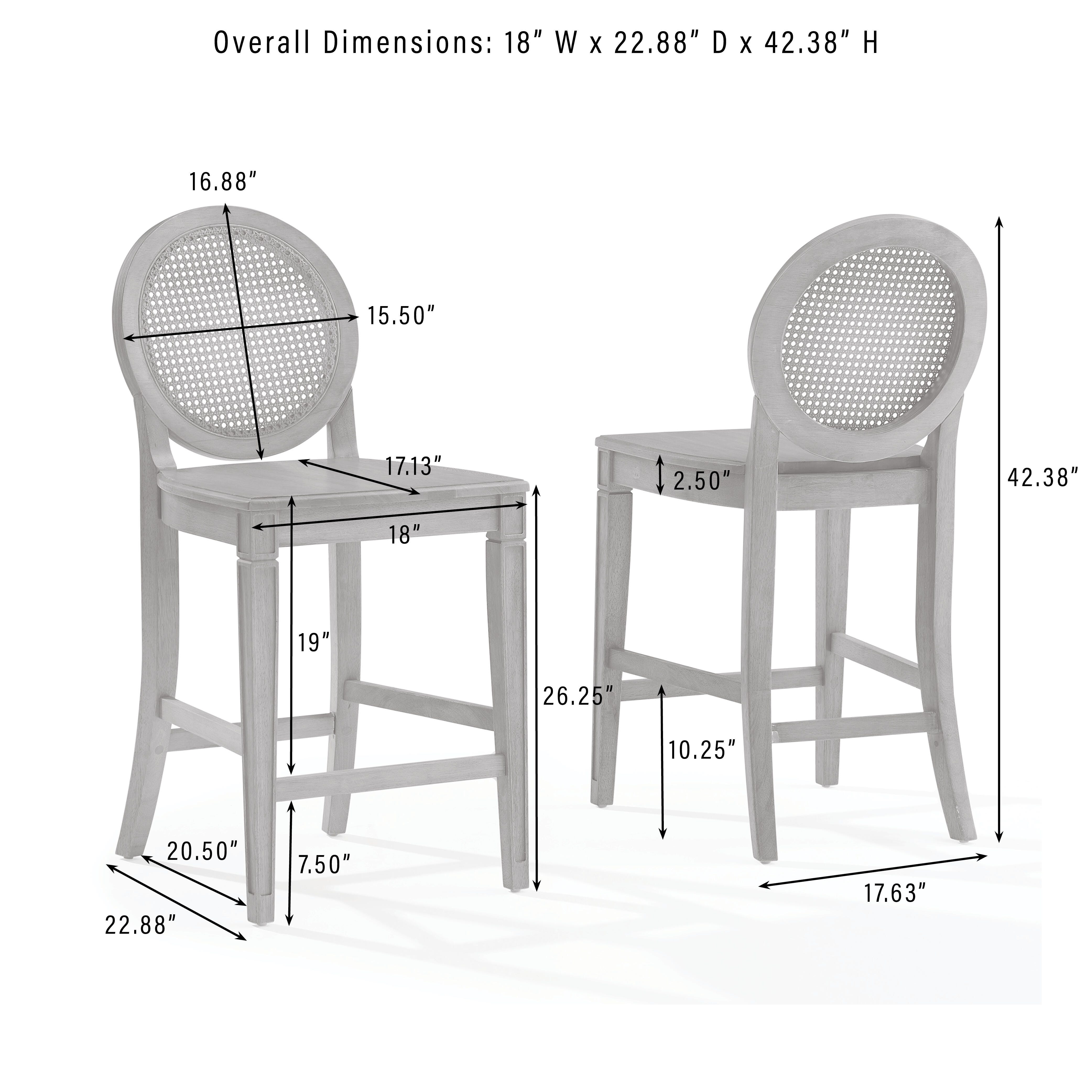 Crosley Furniture Katia Solid Counter Height Bar Stool (Set of 2), , large