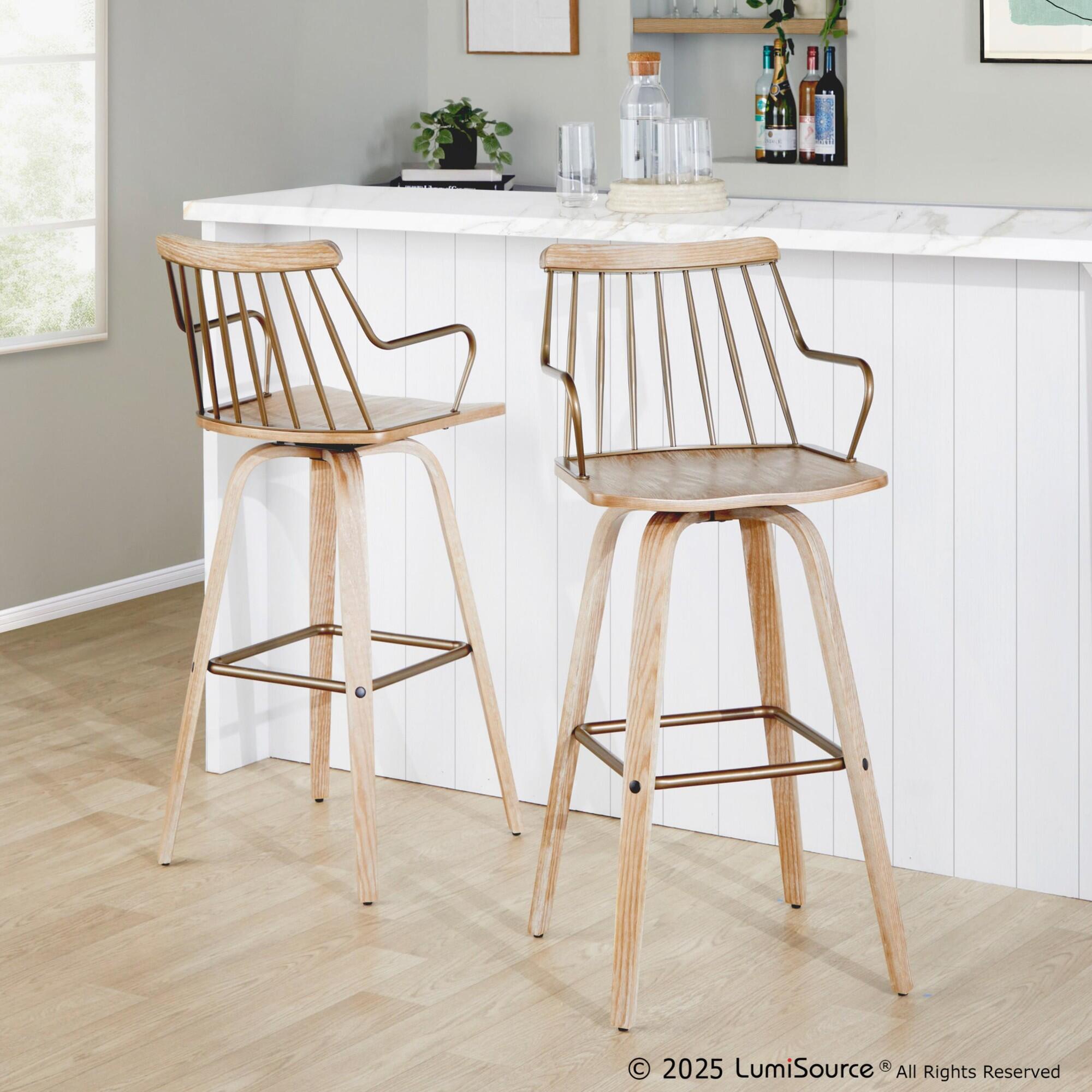 LumiSource Preston Bar Height Barstool, , large