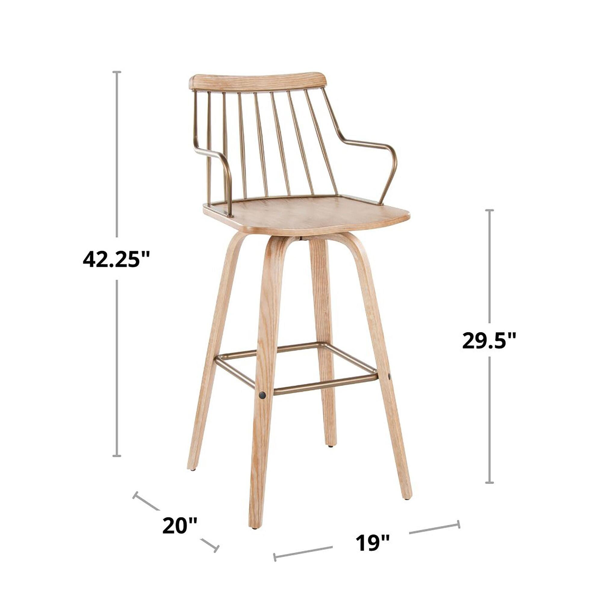 LumiSource Preston Bar Height Barstool, , large