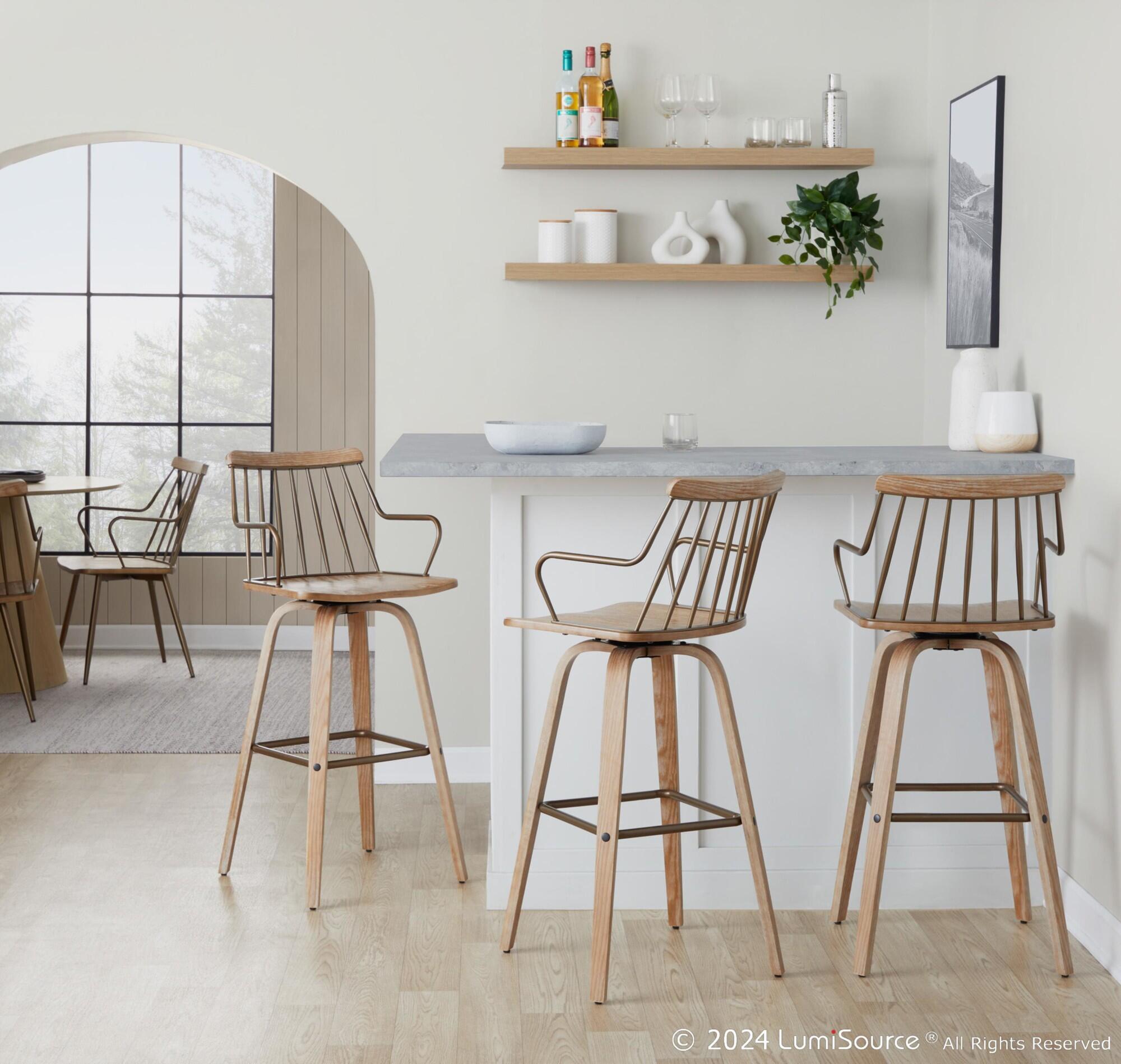 LumiSource Preston Bar Height Barstool, , large