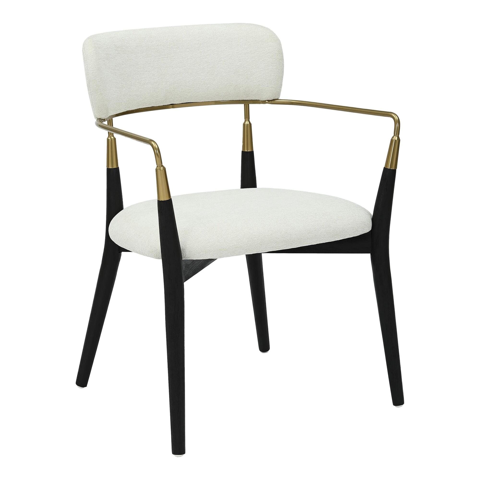 LumiSource Savannah Dining Chair (Set of 2), Cream, large