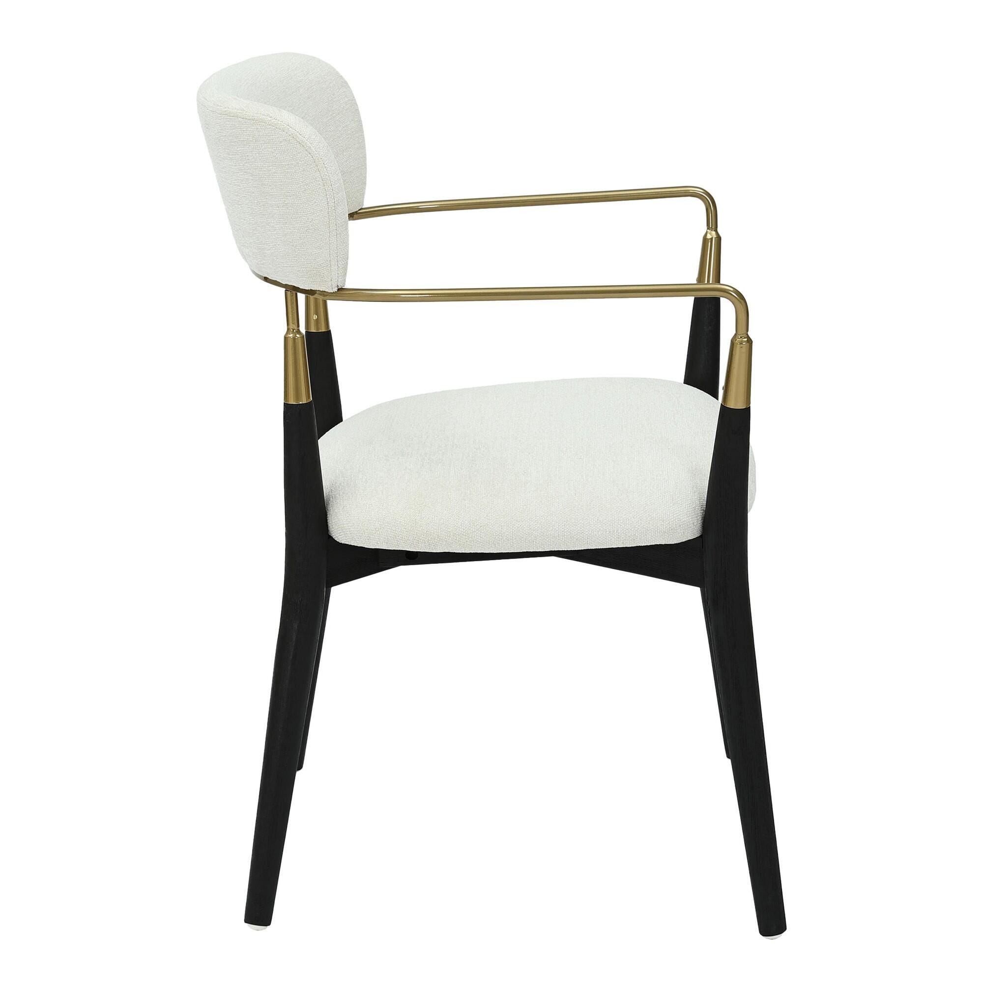 LumiSource Savannah Dining Chair (Set of 2), Cream, large