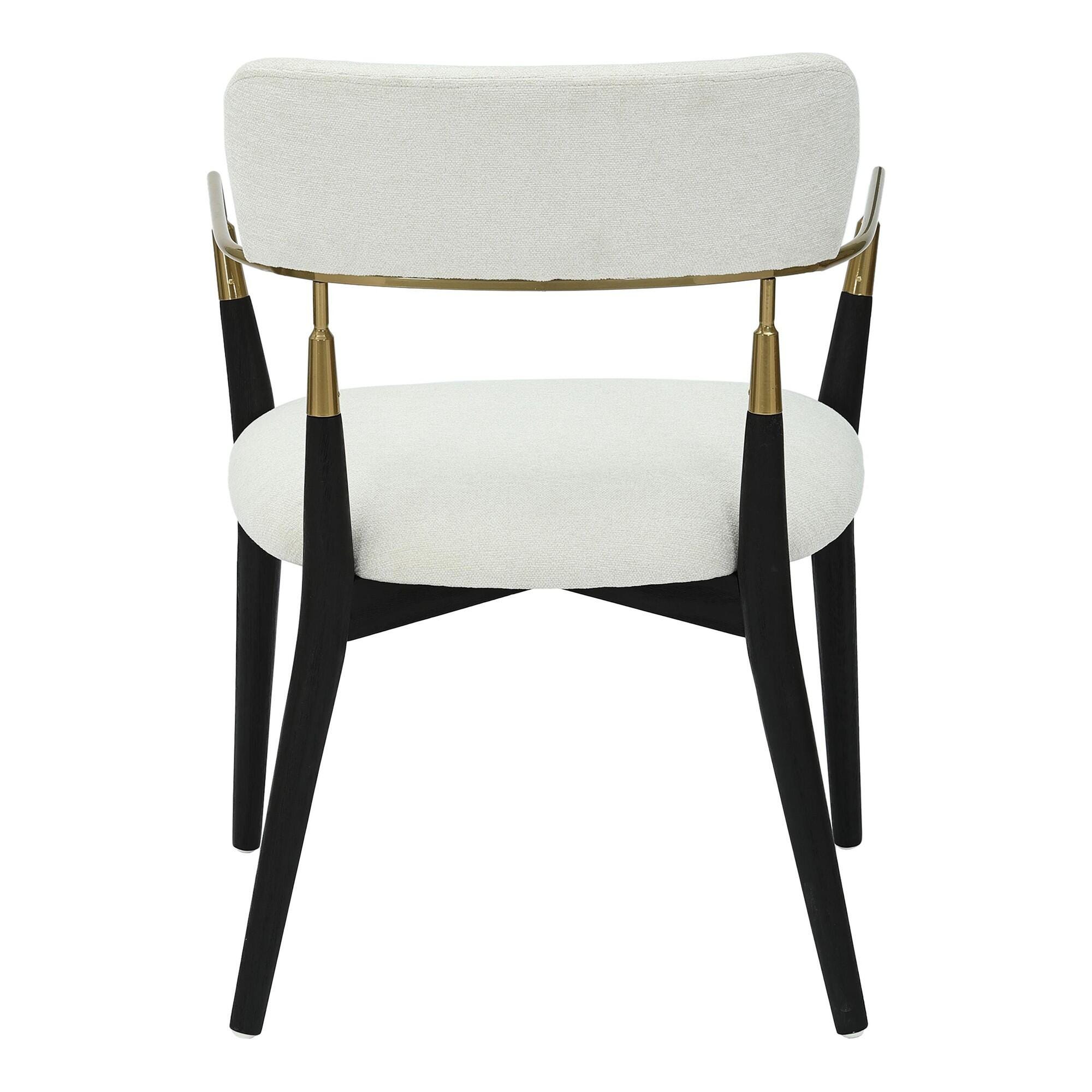 LumiSource Savannah Dining Chair (Set of 2), Cream, large
