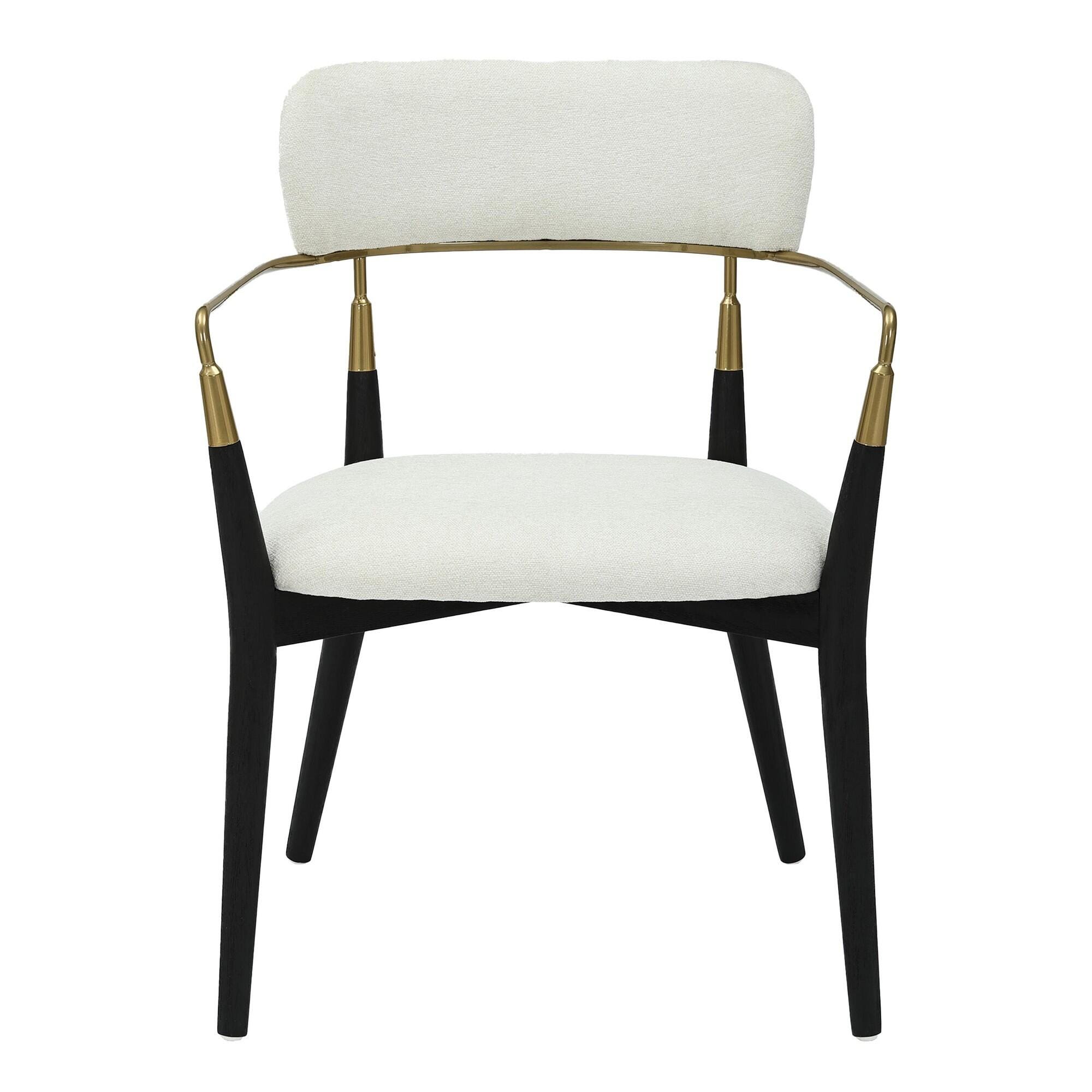LumiSource Savannah Dining Chair (Set of 2), Cream, large