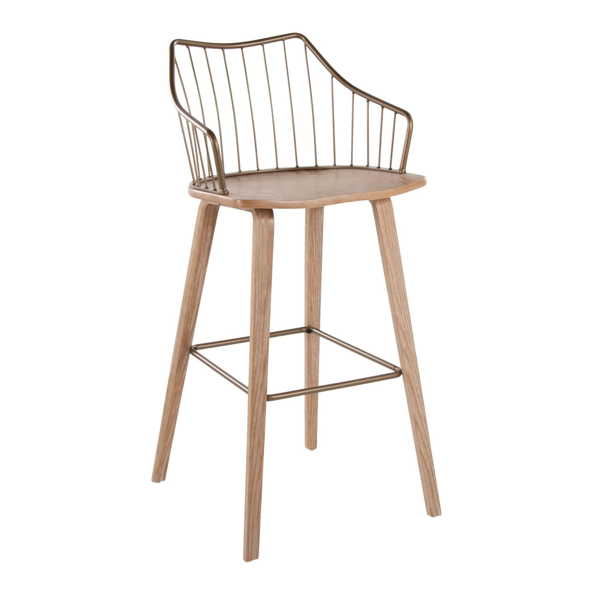 LumiSource Winston Bar Height Barstool, , large