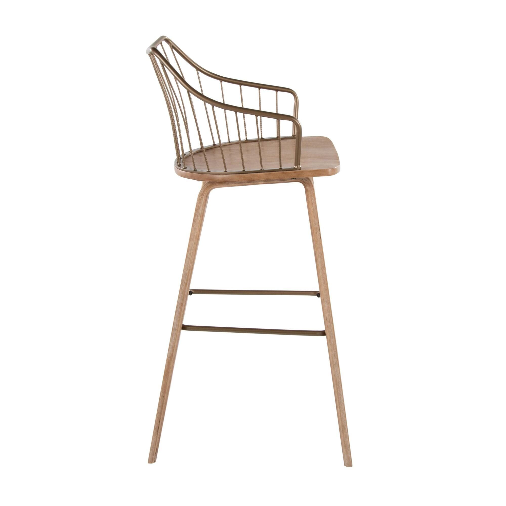 LumiSource Winston Bar Height Barstool, , large