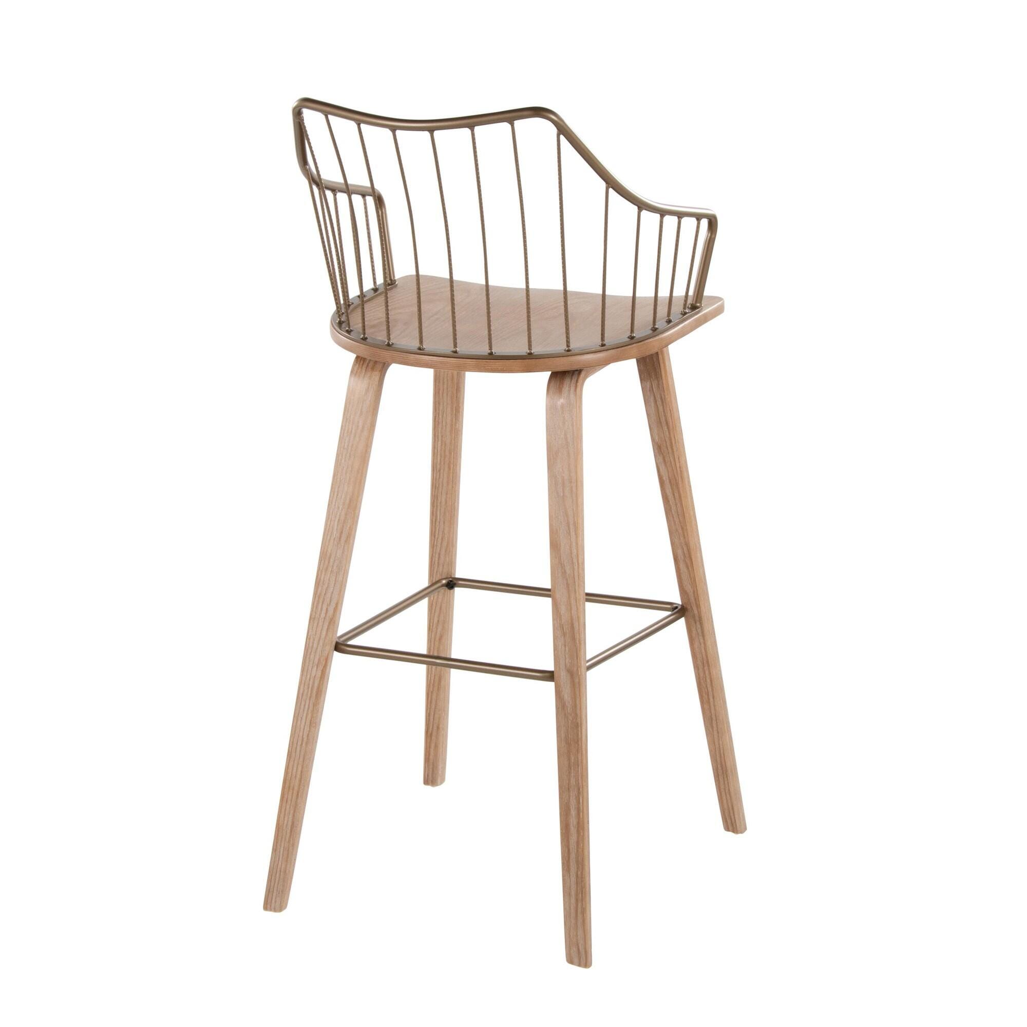LumiSource Winston Bar Height Barstool, , large