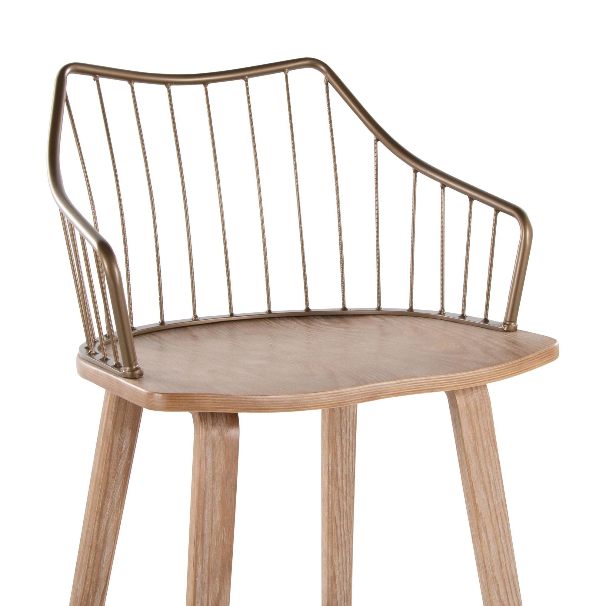 LumiSource Winston Bar Height Barstool, , large