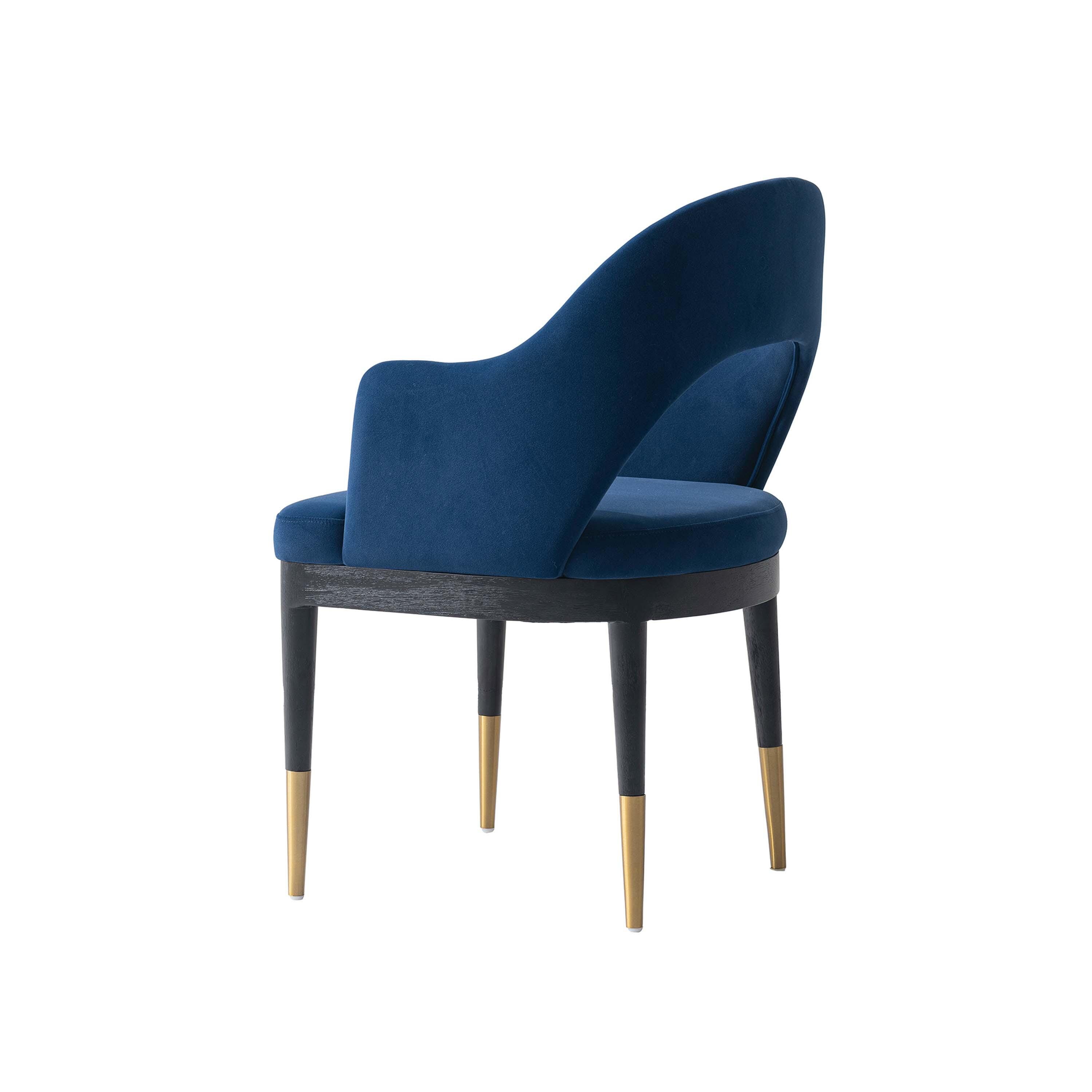 Manhattan Comfort Carrington Dining Armchair, Midnight Blue, large