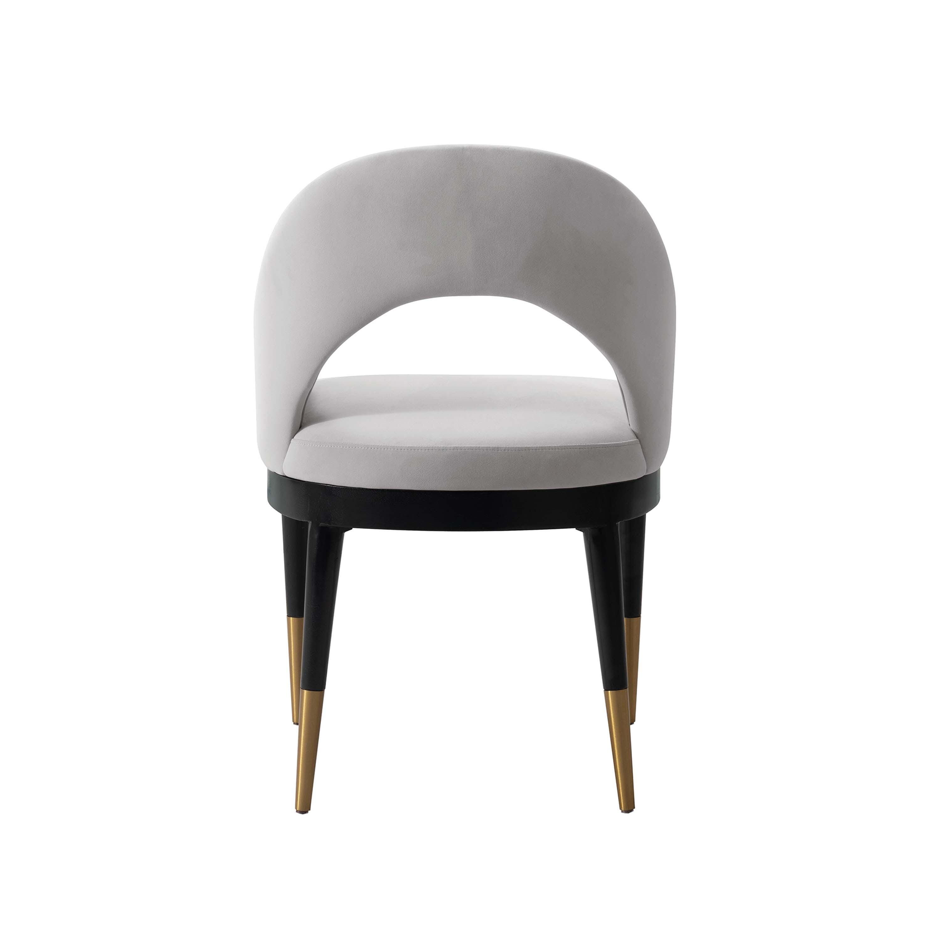 Manhattan Comfort Carrington Dining Armchair, Light Gray, large