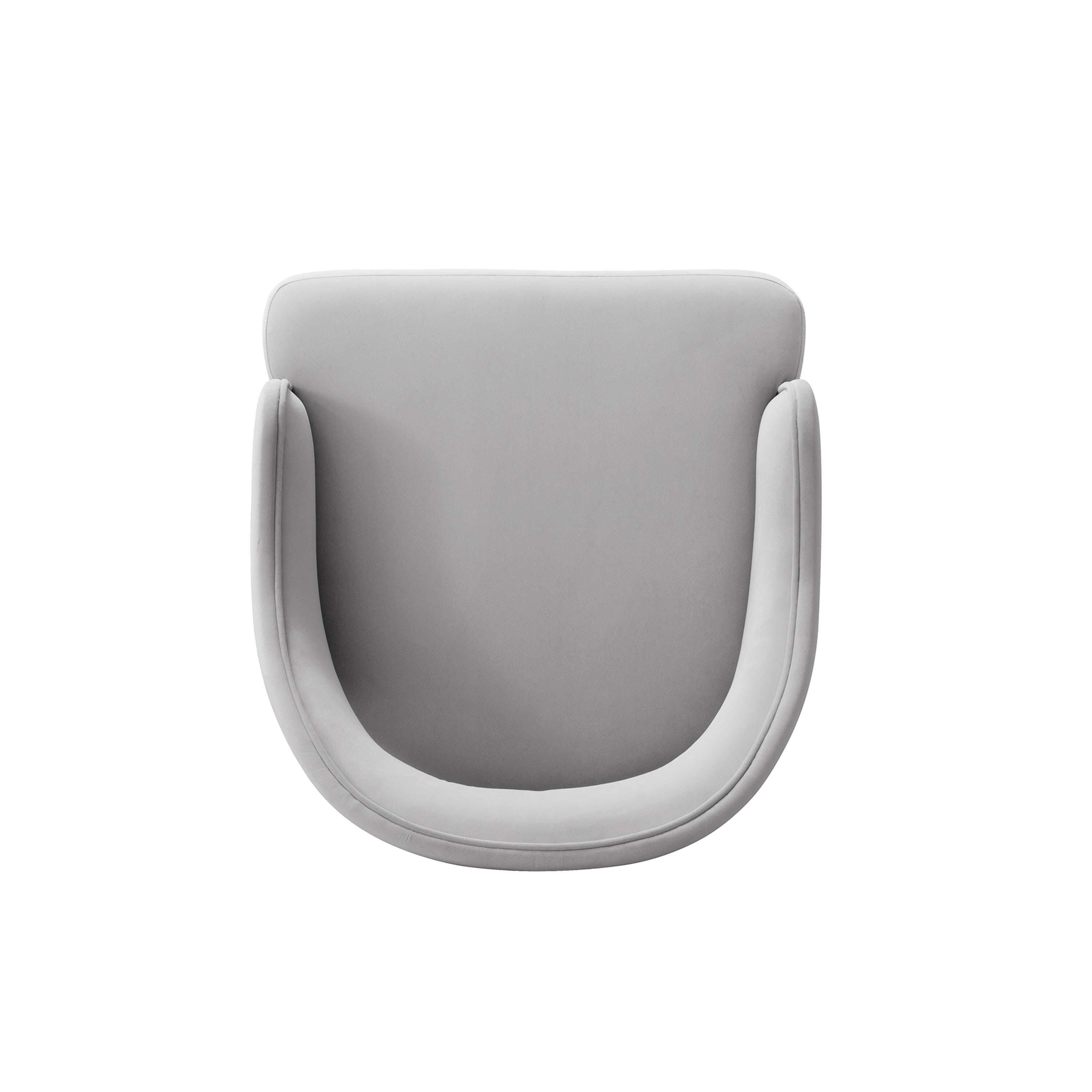 Manhattan Comfort Carrington Dining Armchair, Light Gray, large