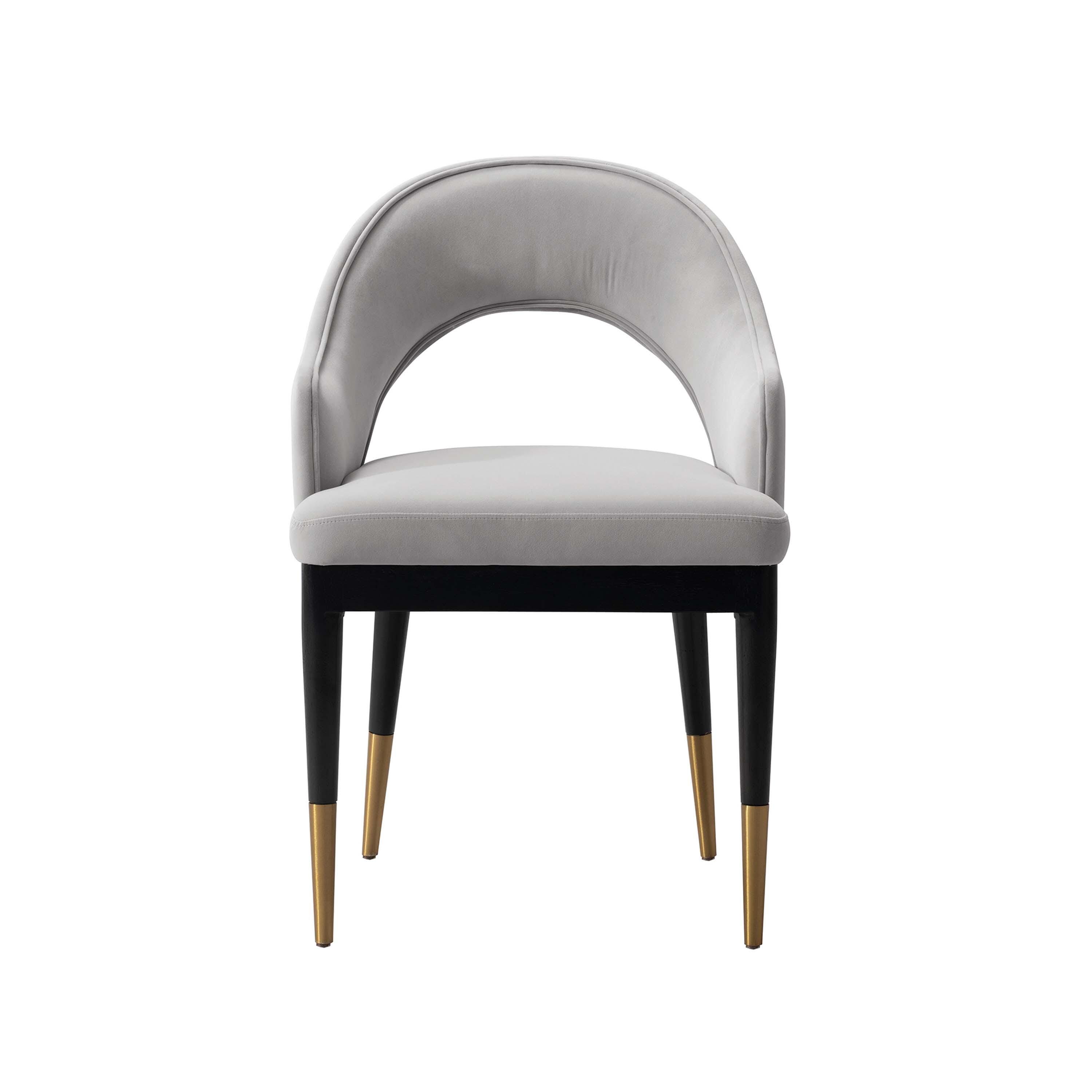 Manhattan Comfort Carrington Dining Armchair, Light Gray, large