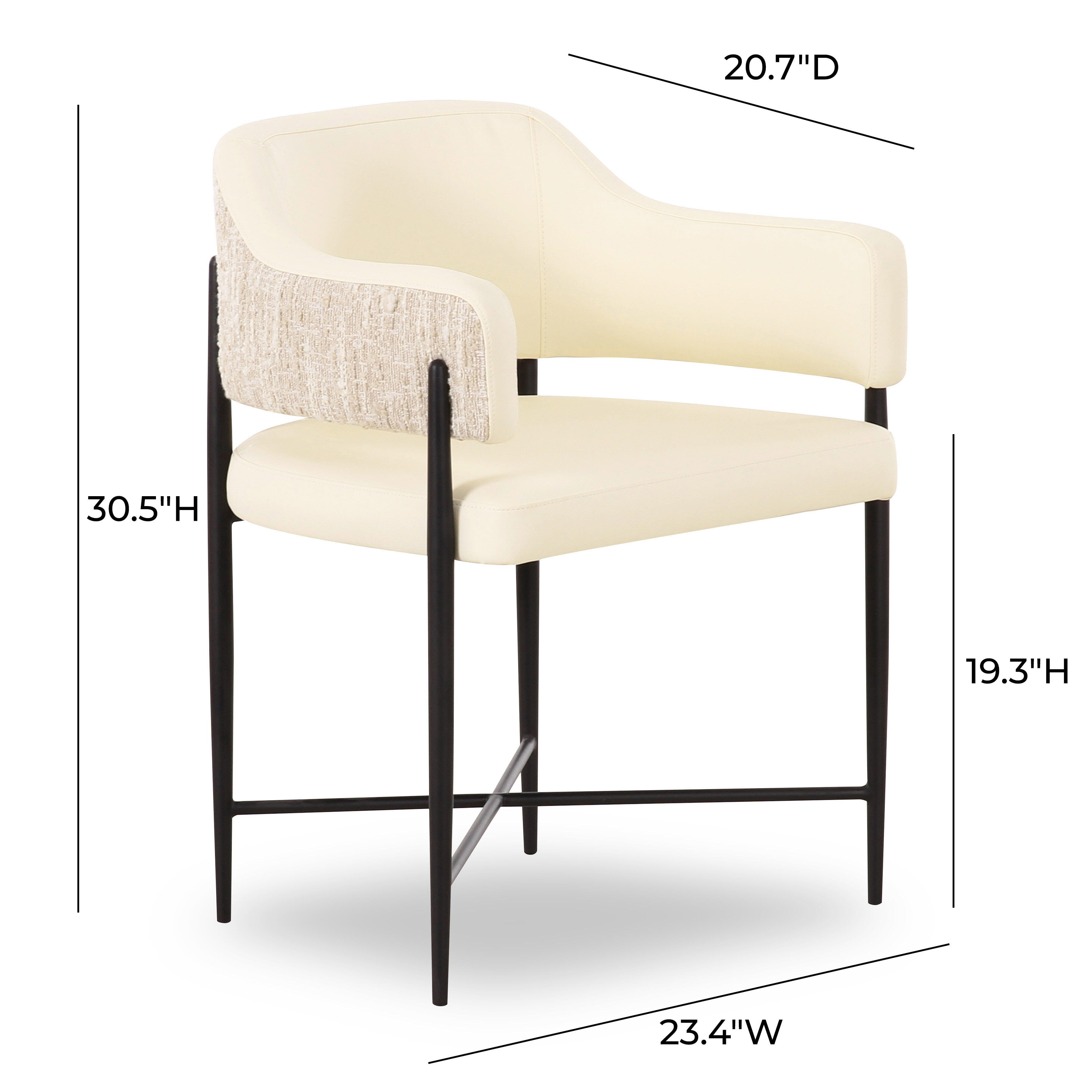 TOV Furniture Sezanne Dining Chair, Cream, large