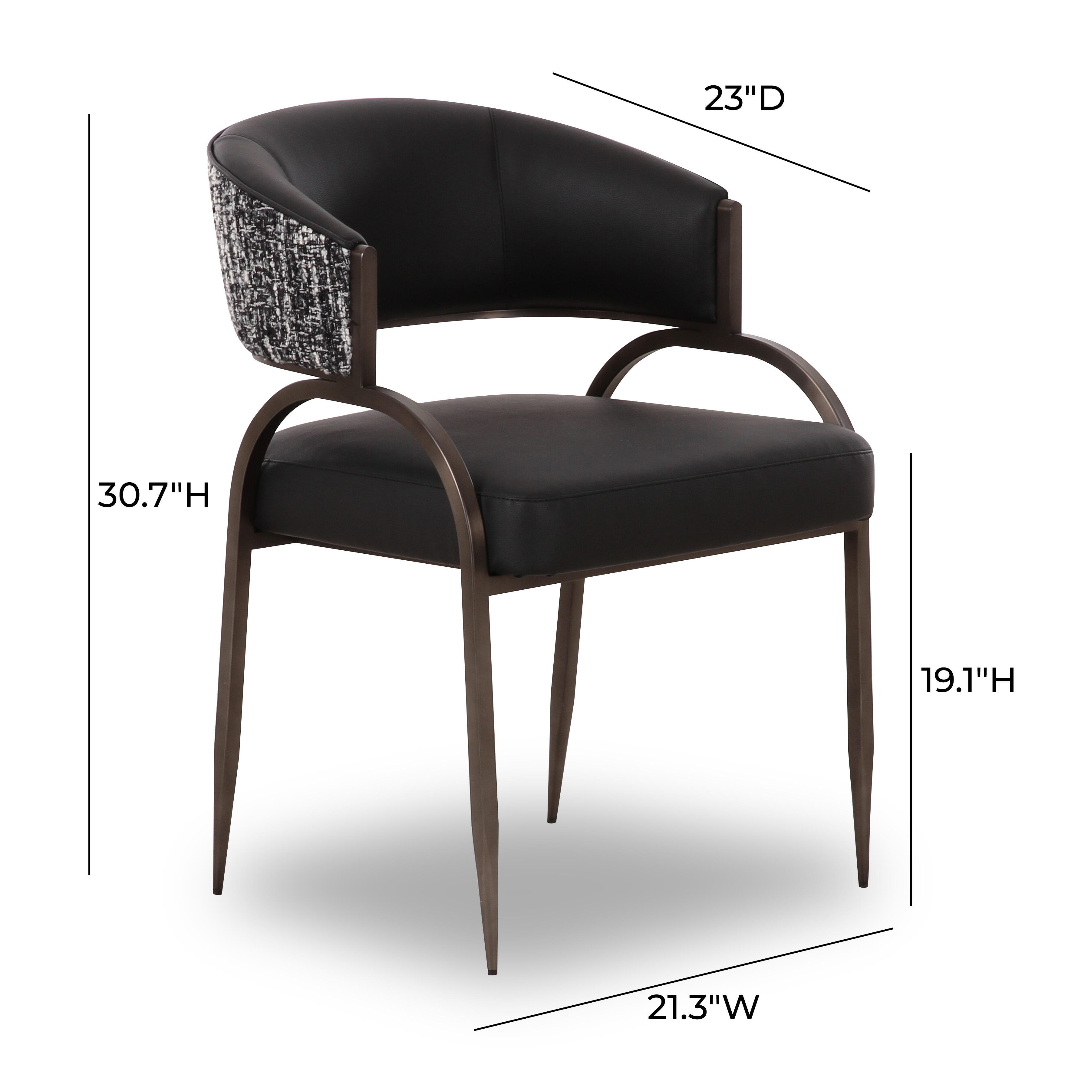 TOV Furniture Tatum Dining Chair, Black, large