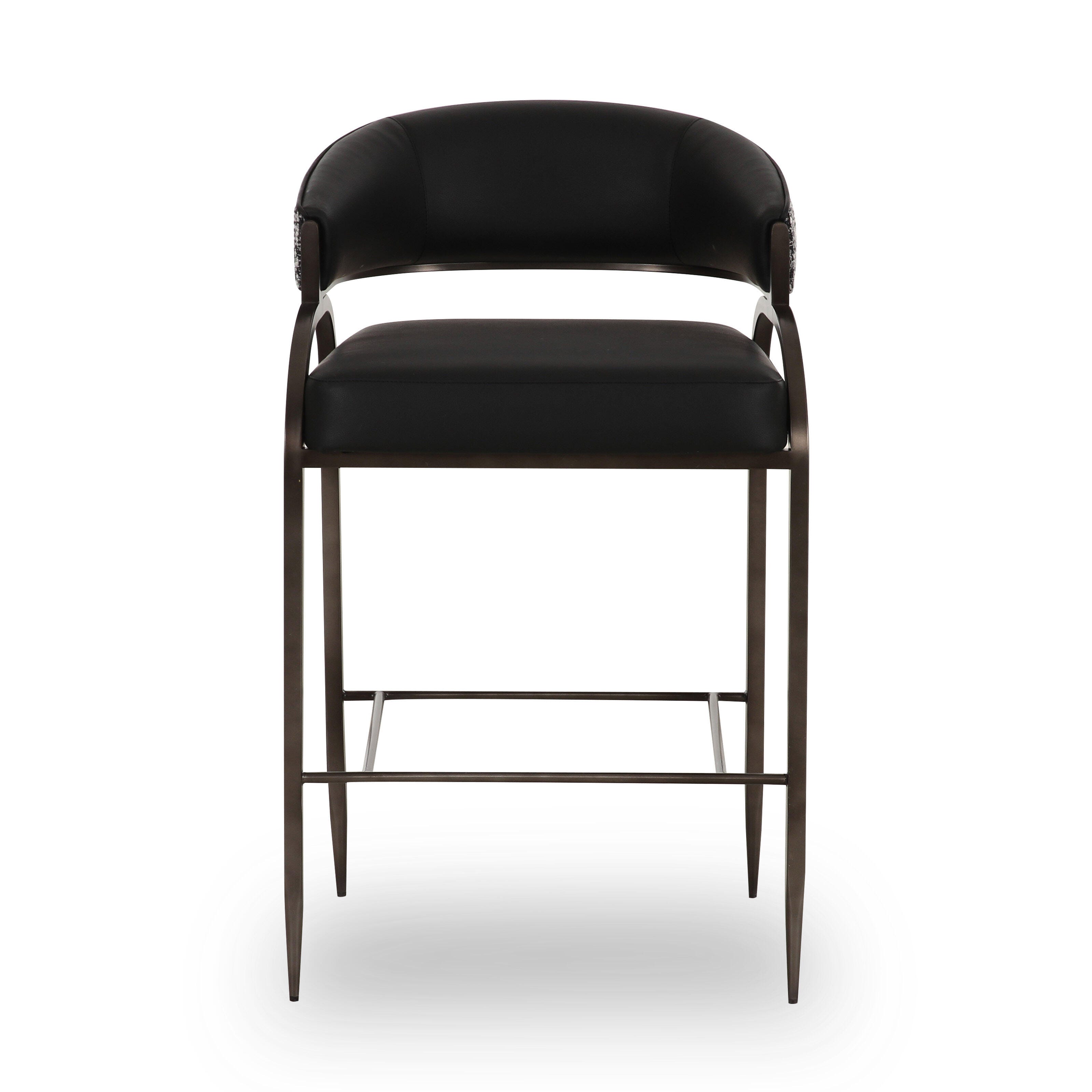 TOV Furniture Tatum Counter Height Bar Stool, Black, large