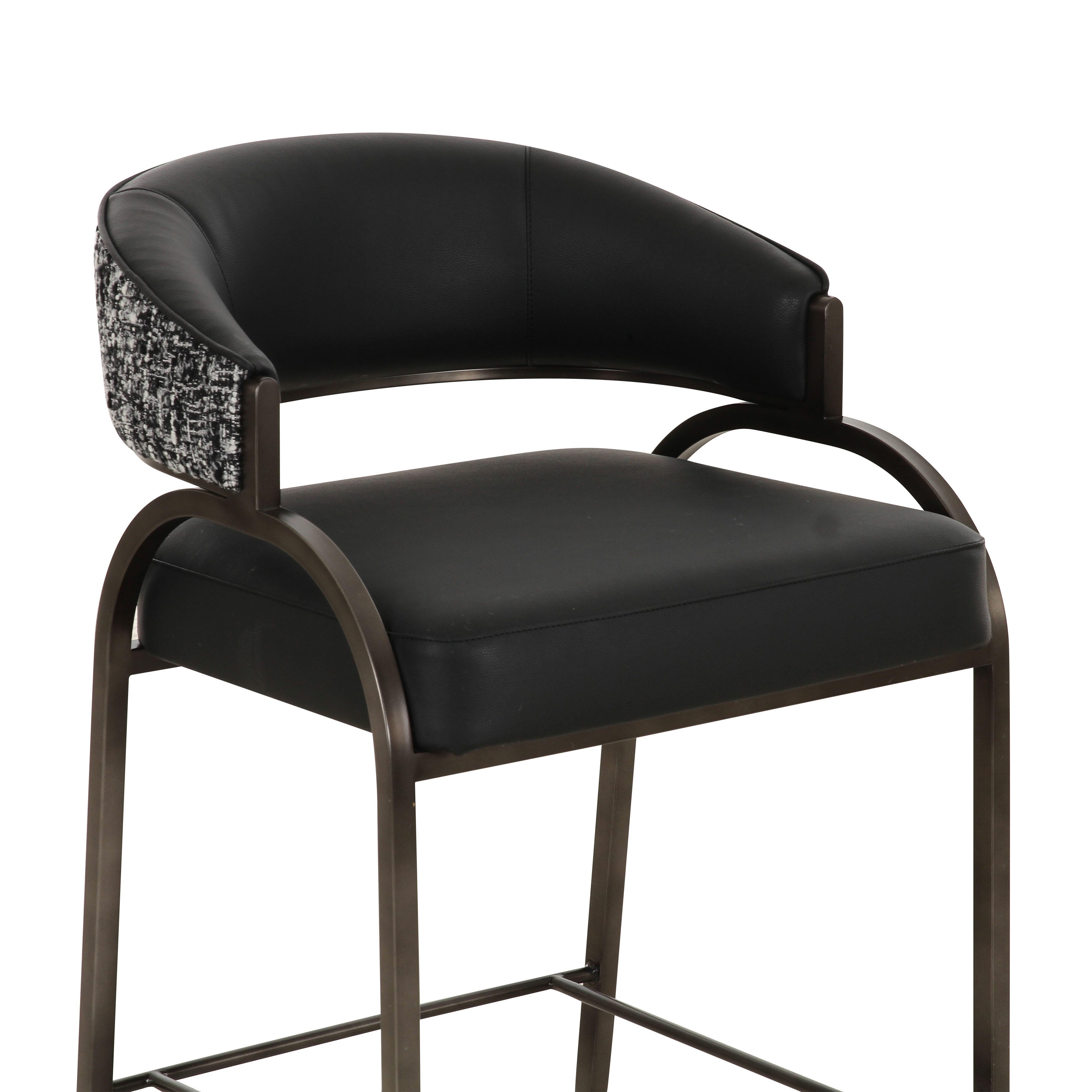 TOV Furniture Tatum Counter Height Bar Stool, Black, large