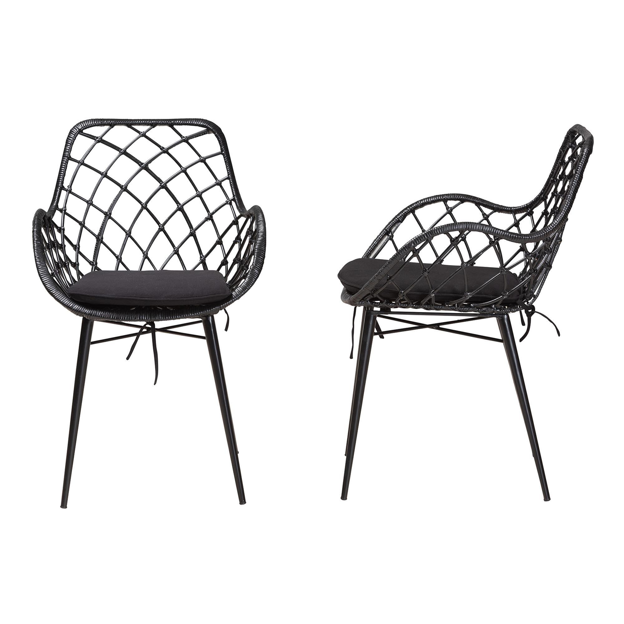 Bali & Pari Ballerina Openwork Backrest Dining Chair (Set of 2), , large
