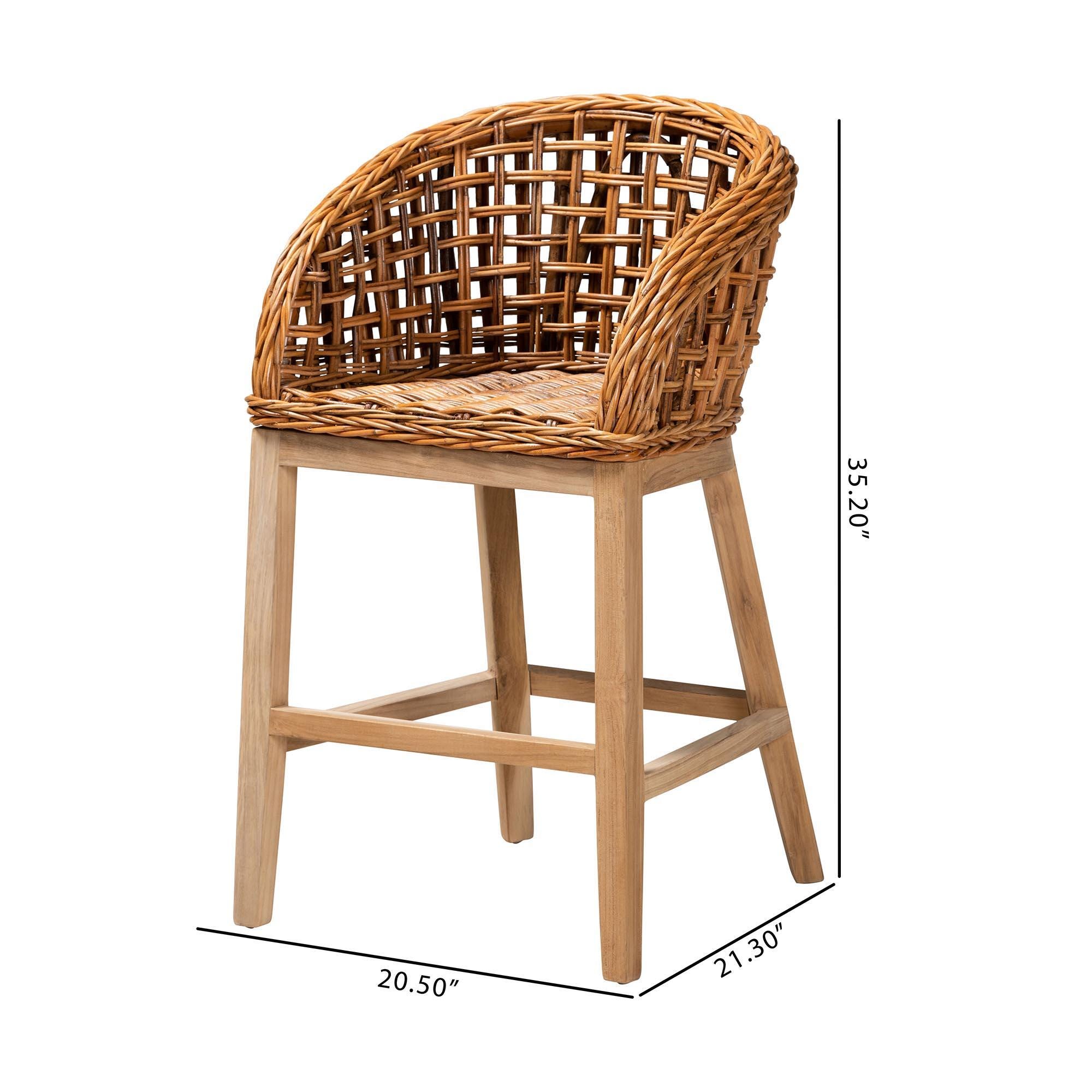 Bali & Pari Mario Counter Height Bar Stool (Set of 2), , large