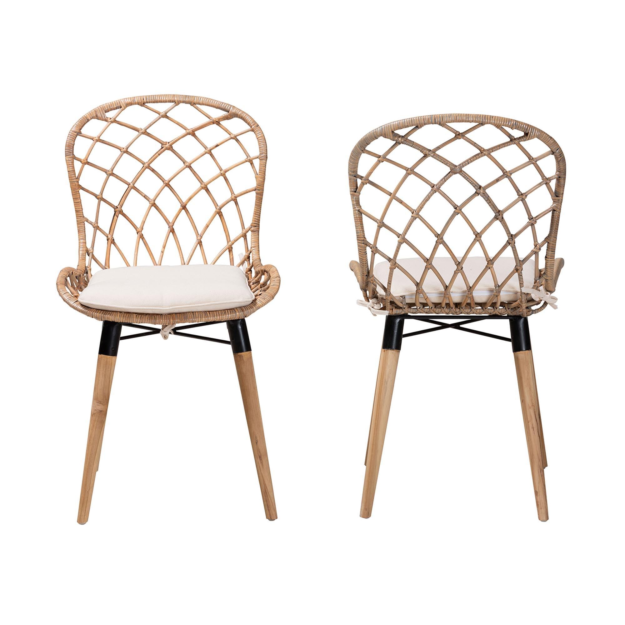Bali & Pari Sabelle Openwork Backrest Dining Chair (Set of 2), , large
