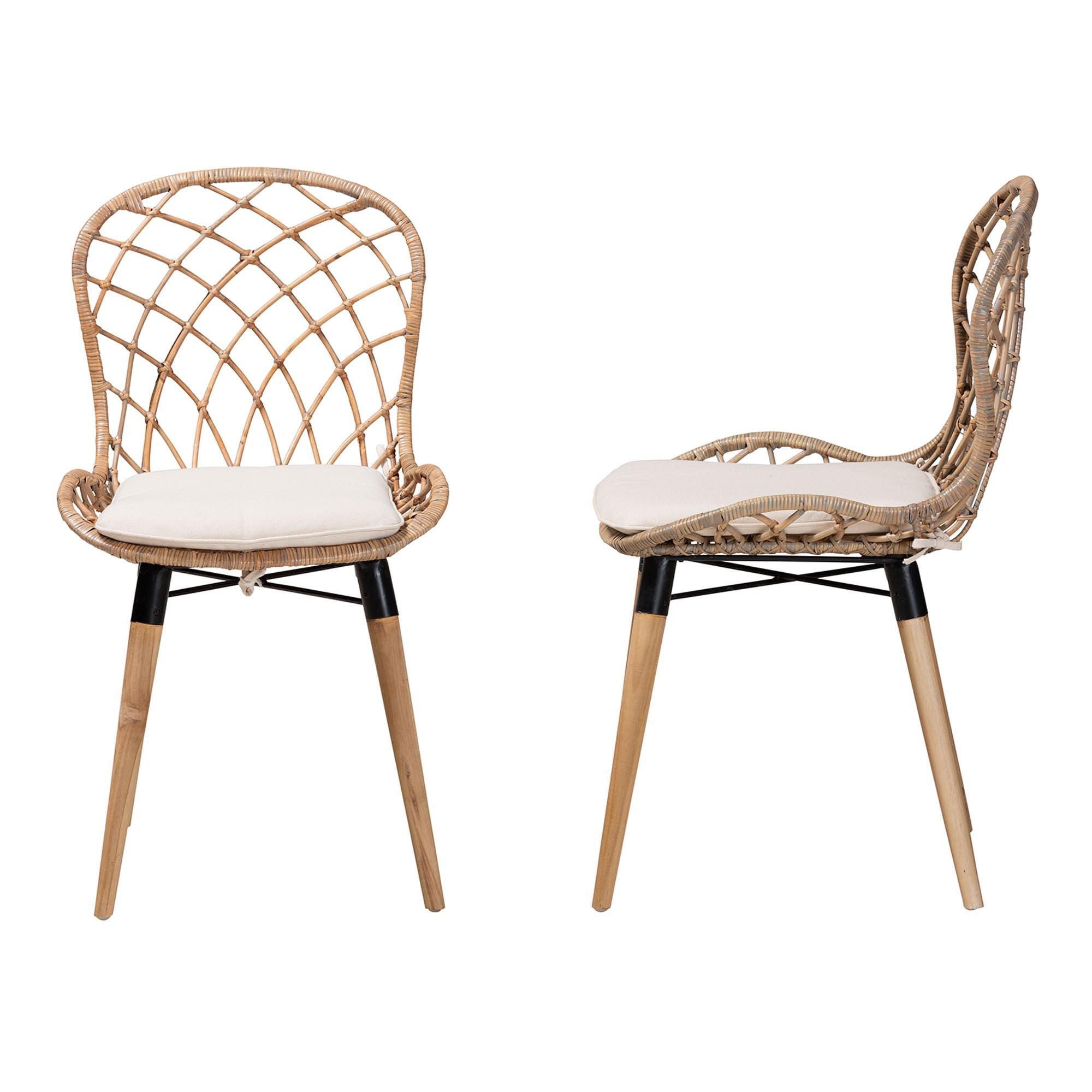 Bali & Pari Sabelle Openwork Backrest Dining Chair (Set of 2), , large