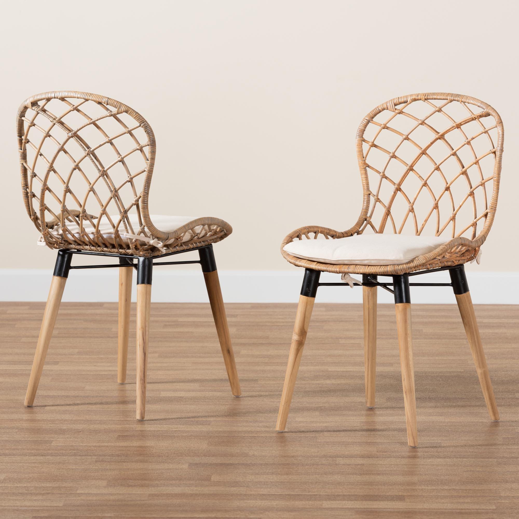 Bali & Pari Sabelle Openwork Backrest Dining Chair (Set of 2), , large