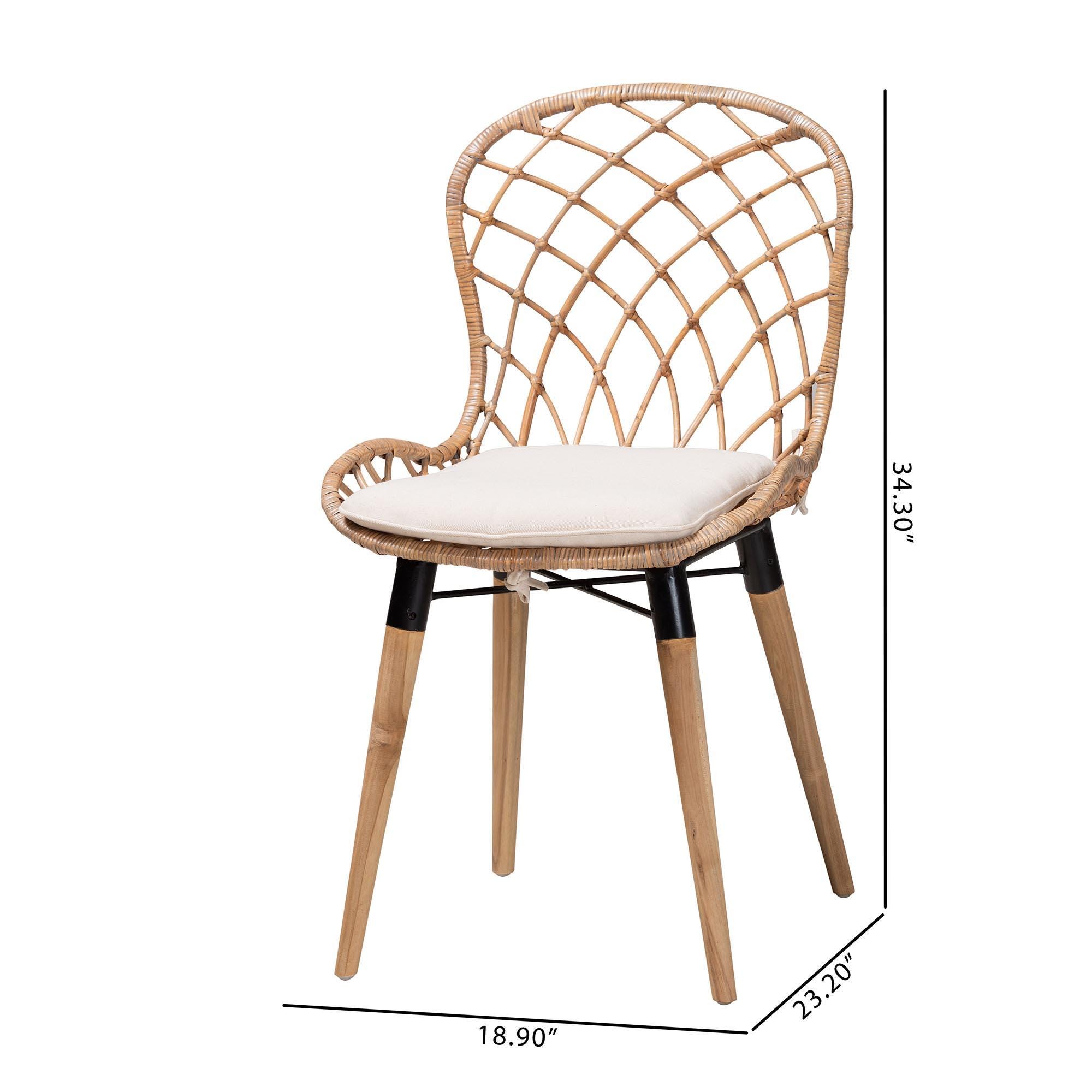 Bali & Pari Sabelle Openwork Backrest Dining Chair (Set of 2), , large