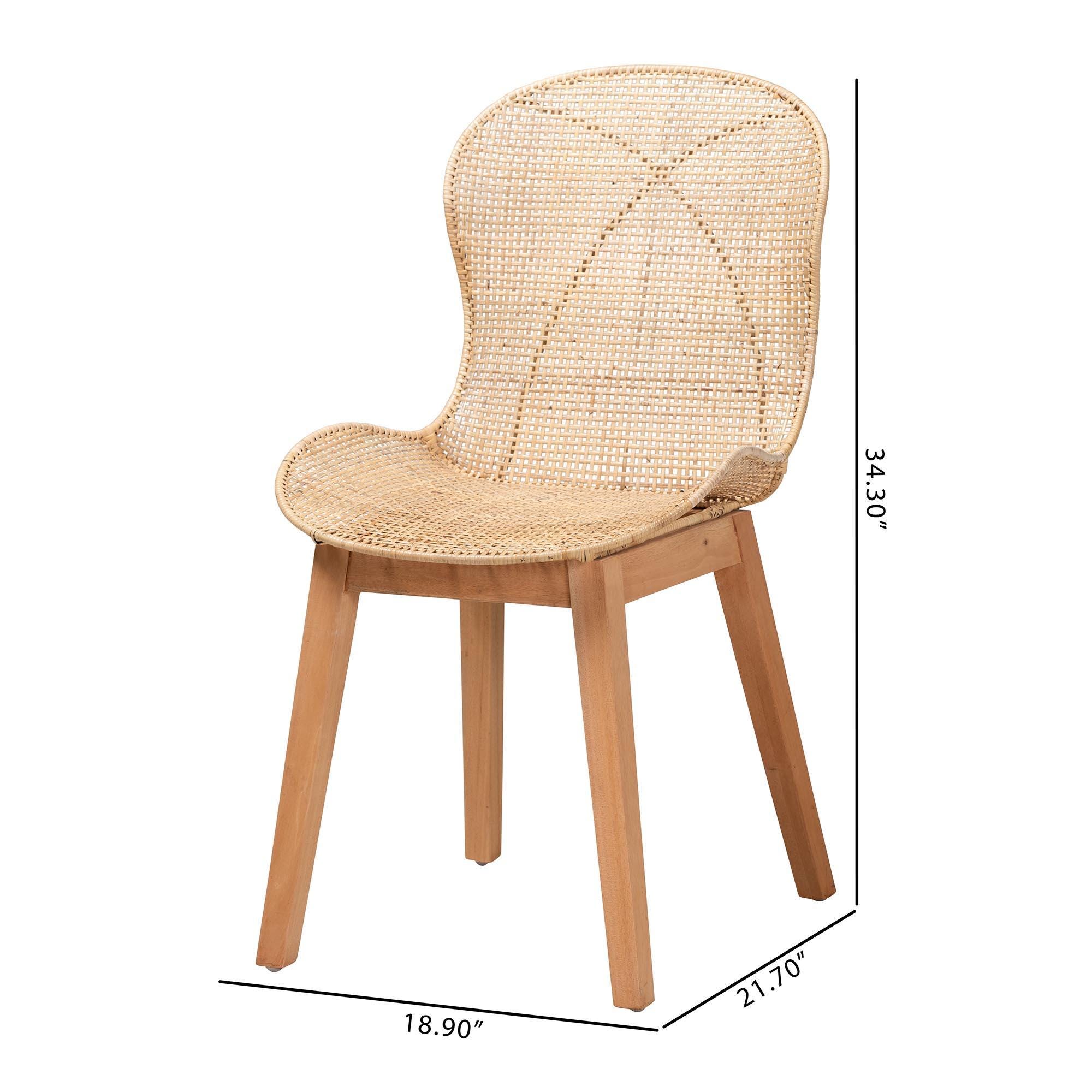 Bali & Pari Sabelle Rounded Backrest Dining Chair (Set of 2), , large