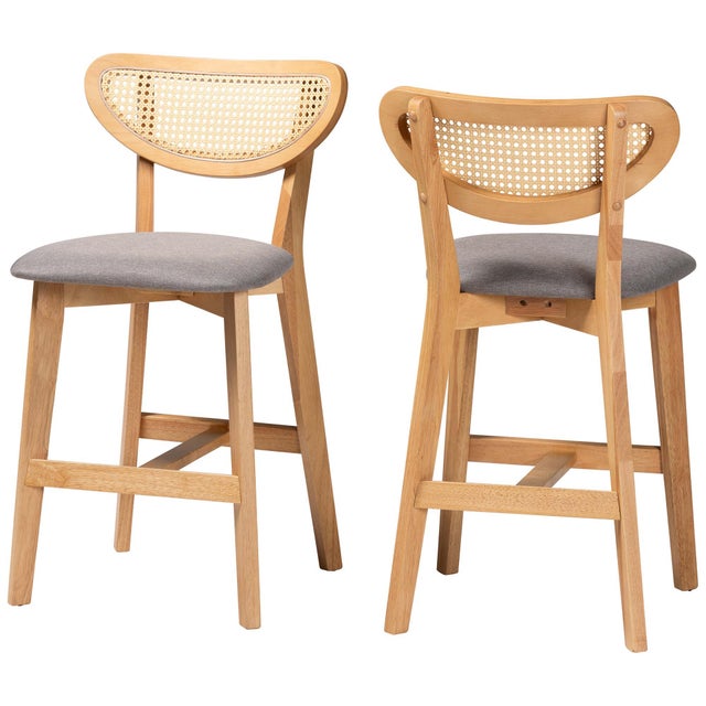 Baxton Studio Dannell Counter Height Bar Stool (Set of 2)