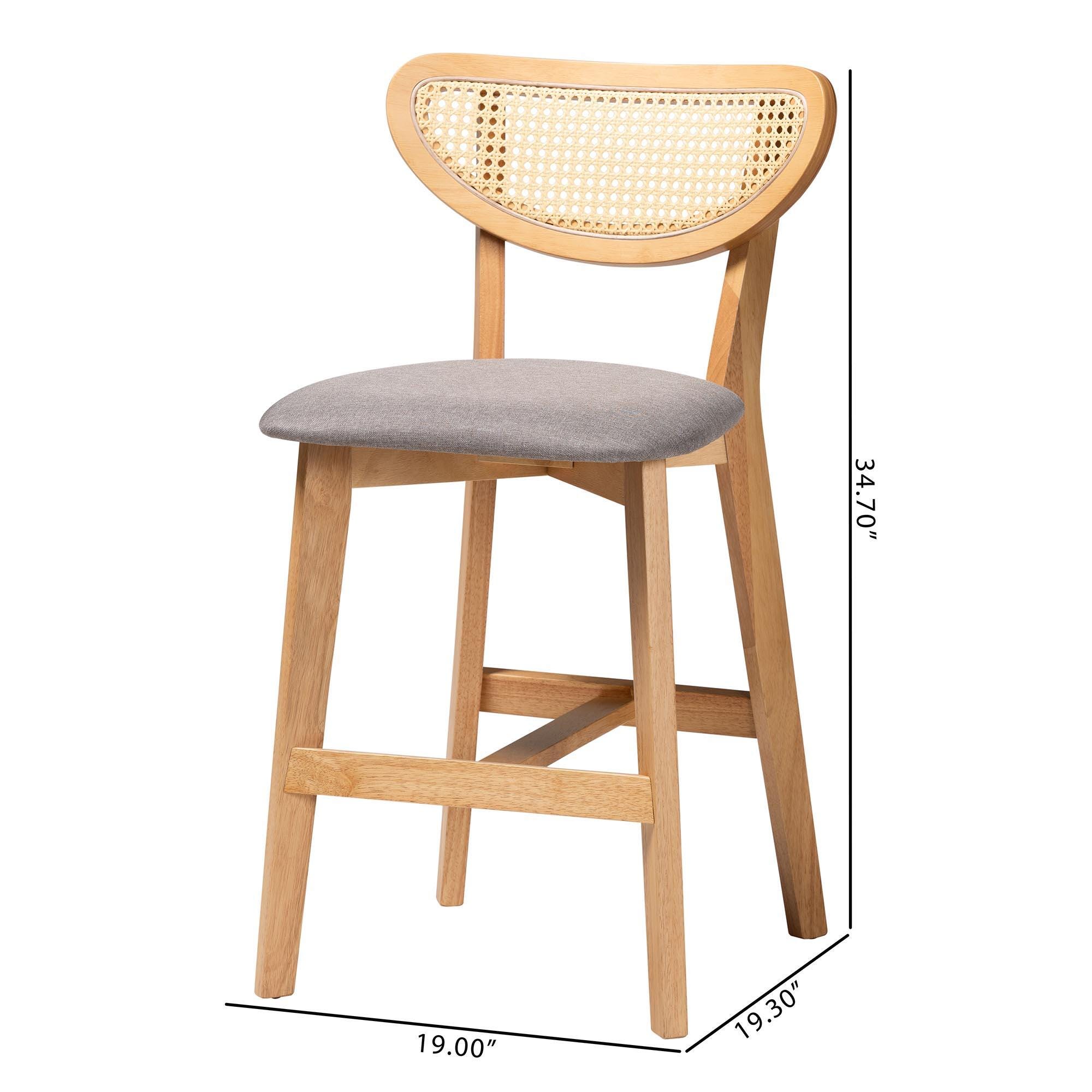 Baxton Studio Dannell Counter Height Bar Stool (Set of 2), , large