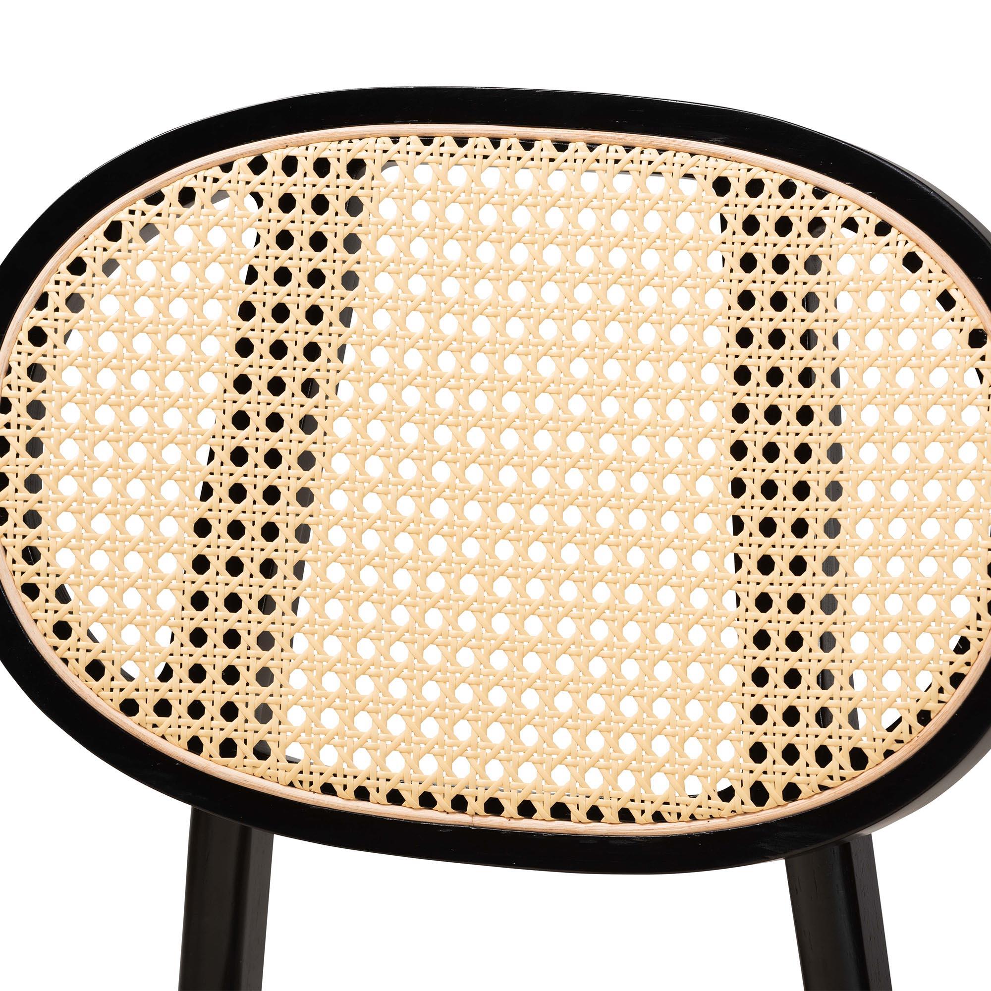 Baxton Studio Darrion Dining Chair (Set of 2), Cream/Black, large