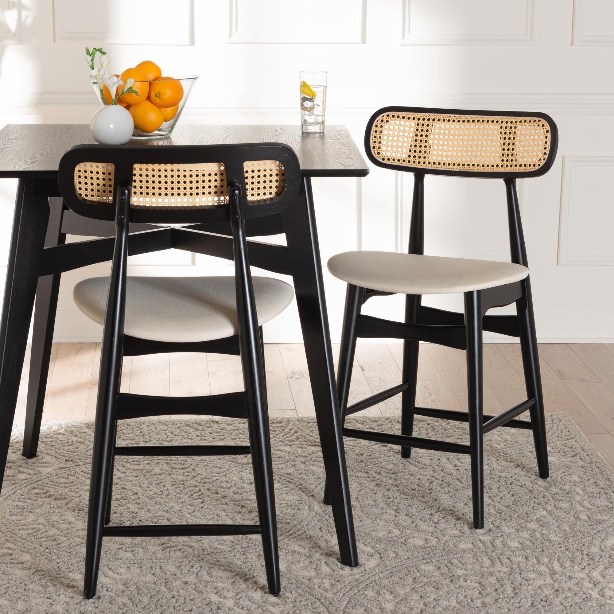 Baxton Studio Tarana Counter Height Bar Stool (Set of 2), , rollover