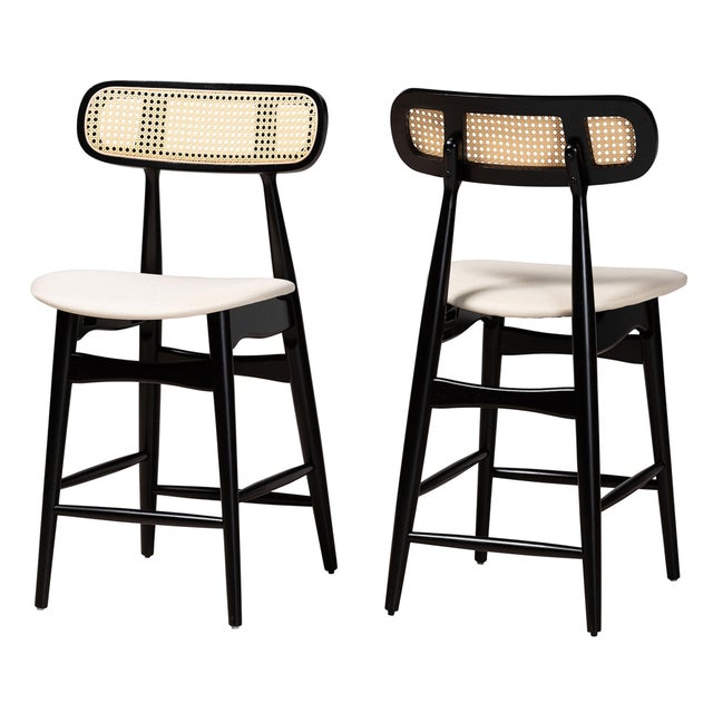 Baxton Studio Tarana Counter Height Bar Stool (Set of 2)