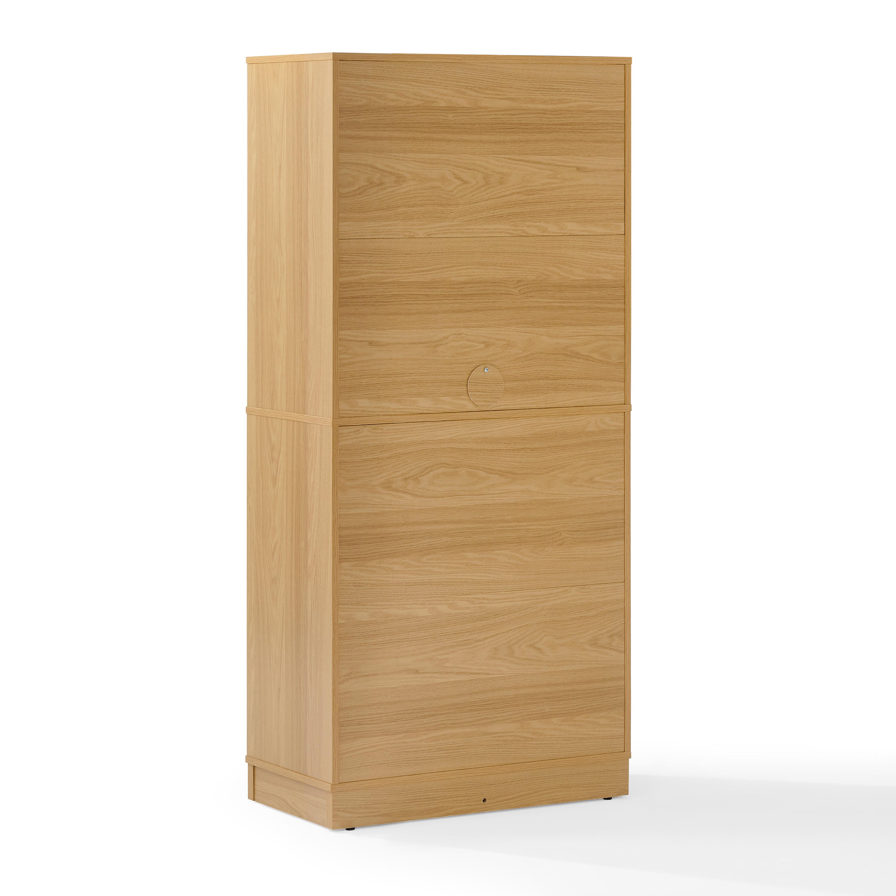 Crosley Furniture Naomi 2-Piece Storage Pantry Set, White Oak, large