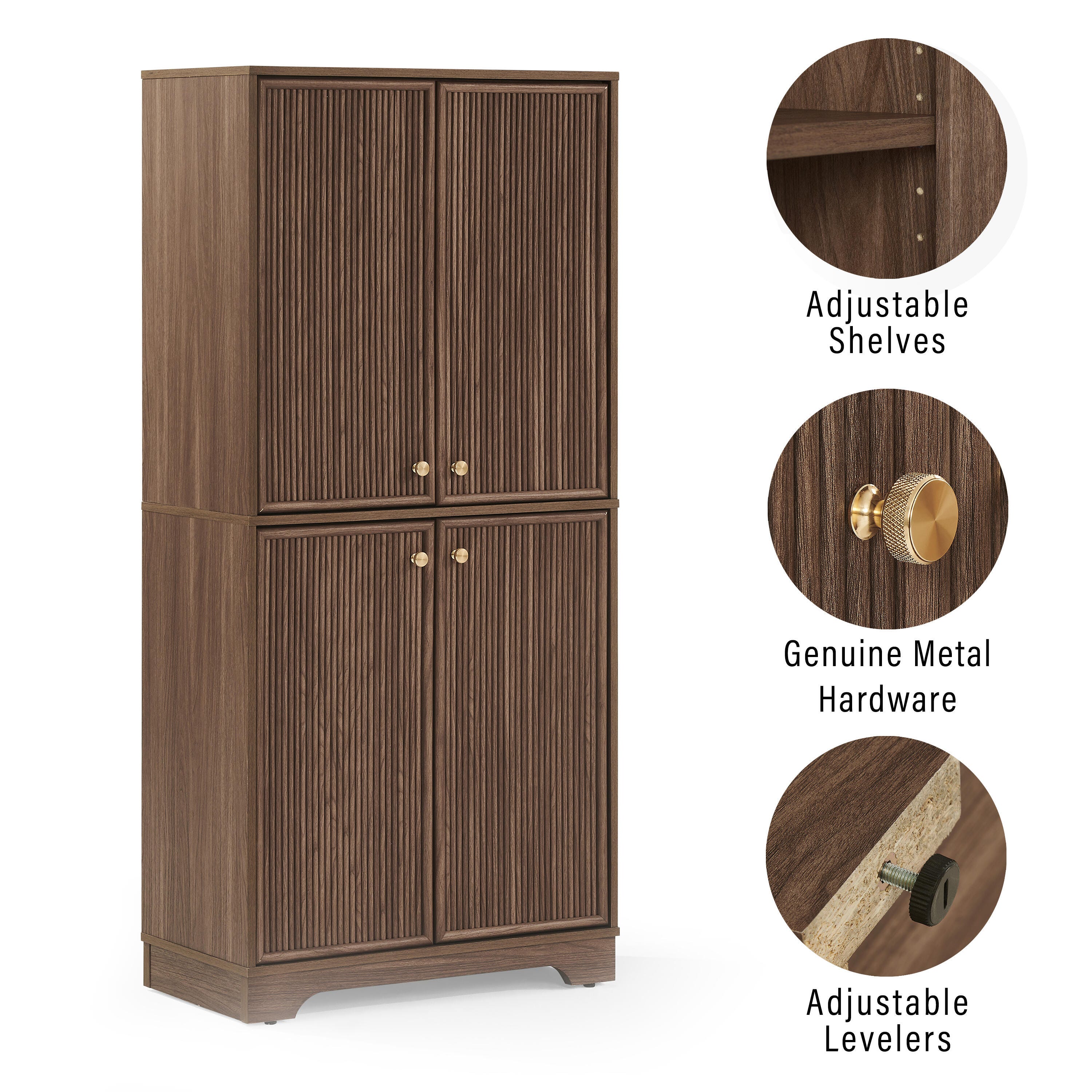 Crosley Furniture Naomi 2-Piece Storage Pantry Set | Ashley
