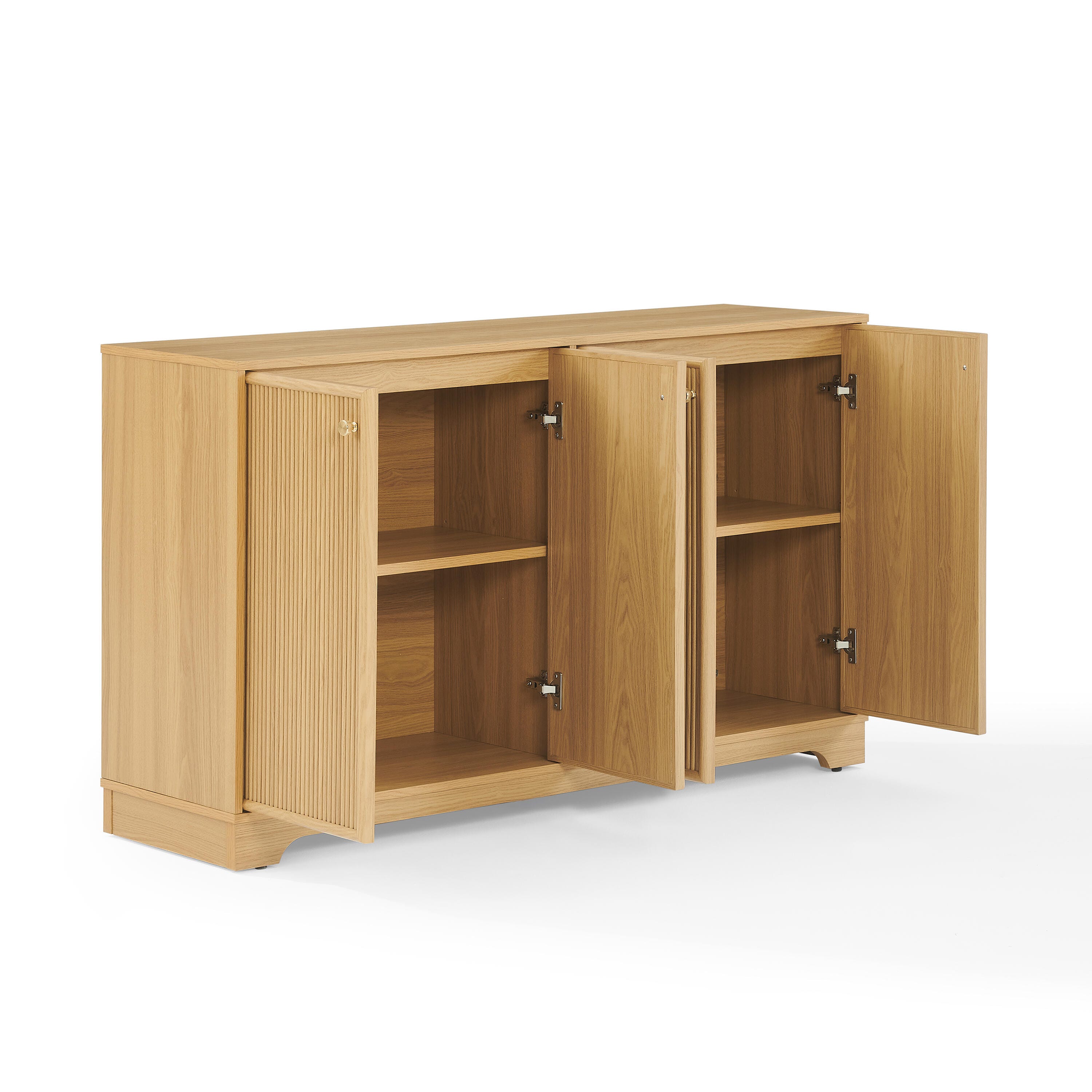 Crosley Furniture Naomi Sideboard, White Oak, large