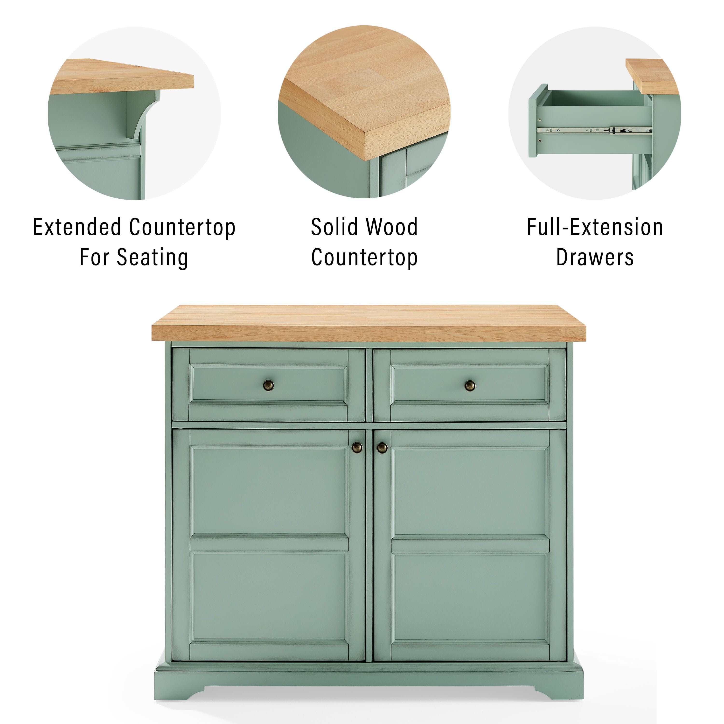 Crosley Furniture Holbrook Kitchen Island, , large